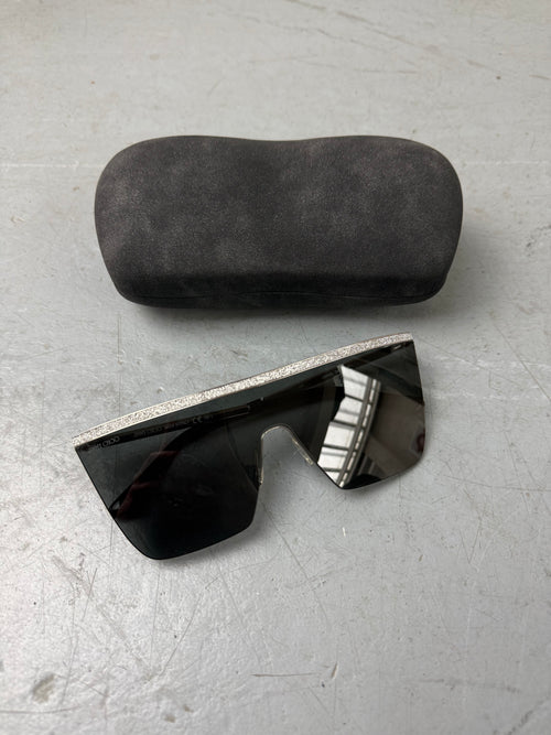Jimmy Choo Black Glitter Sunglasses. Secondhand 2000s Fashion