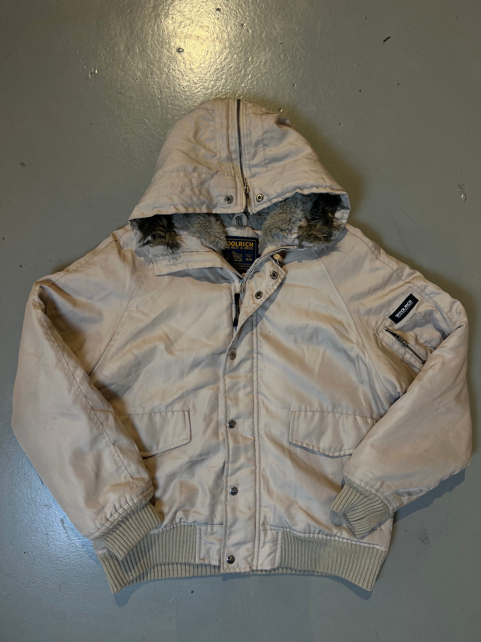 Vintage Beige Woolrich Winter Jacket L