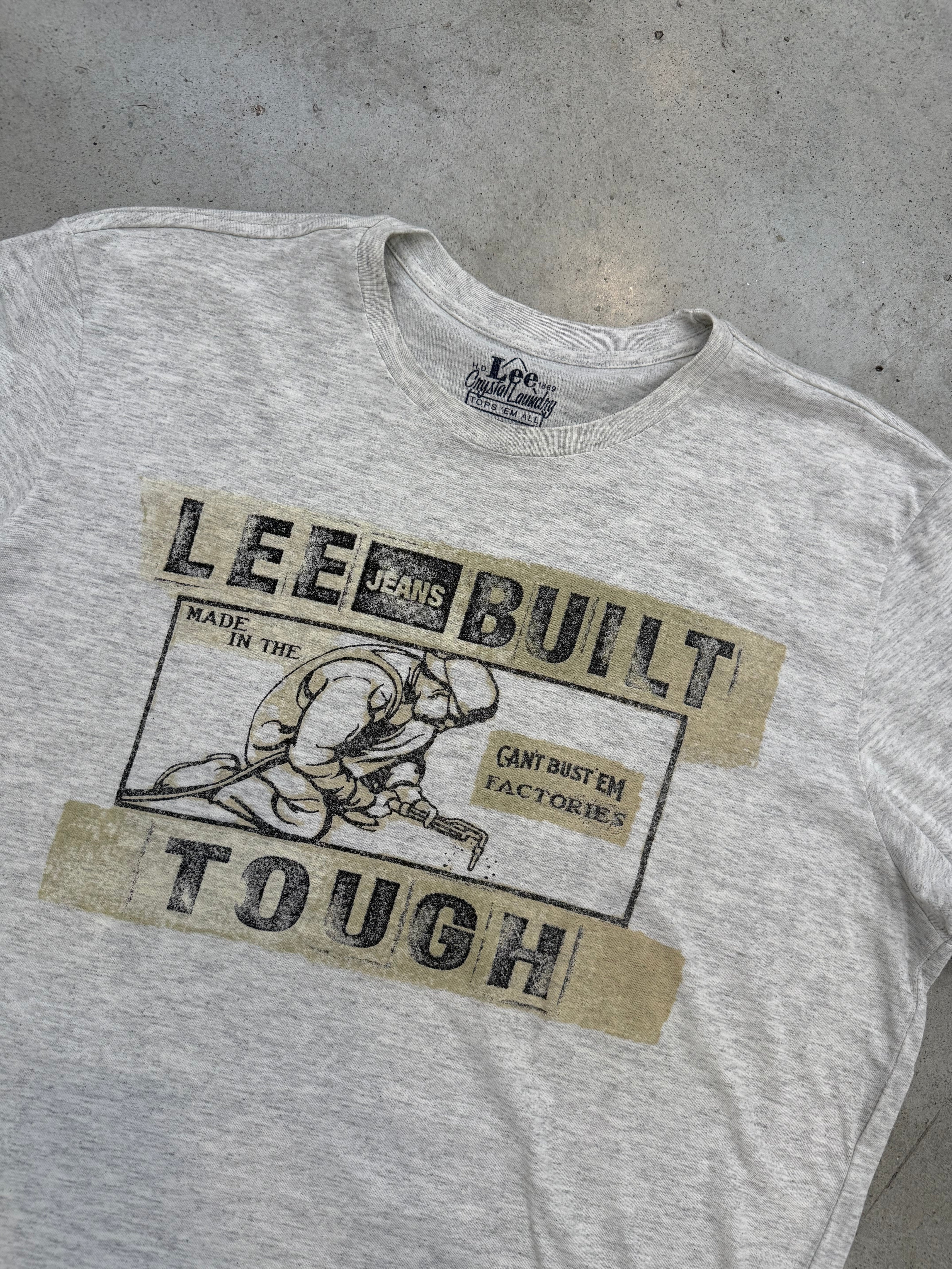 Vintage Lee Crystal Laundry Grey Printed T-Shirt L