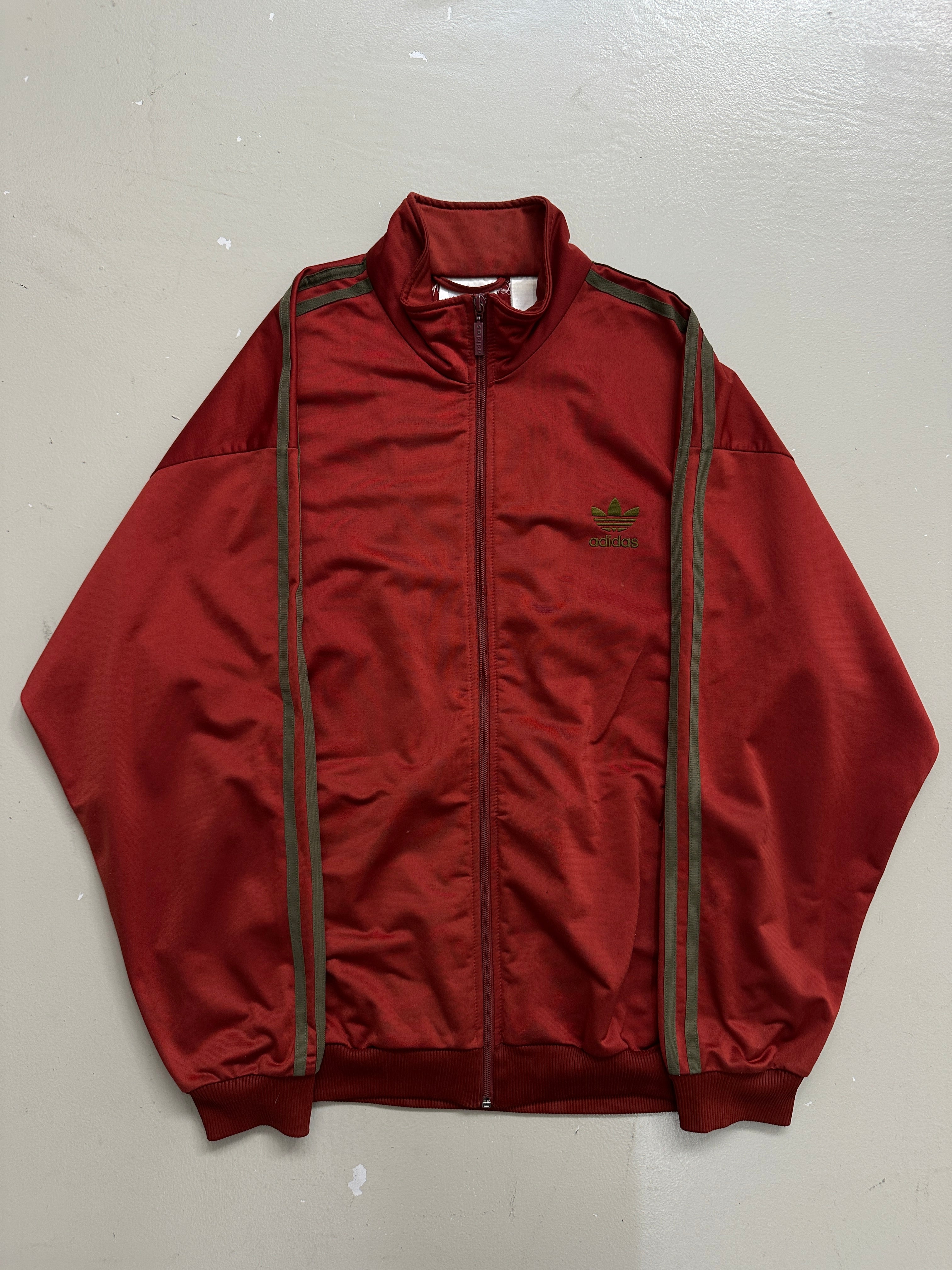 Vintage Adidas Red and Green Track Jacket XL