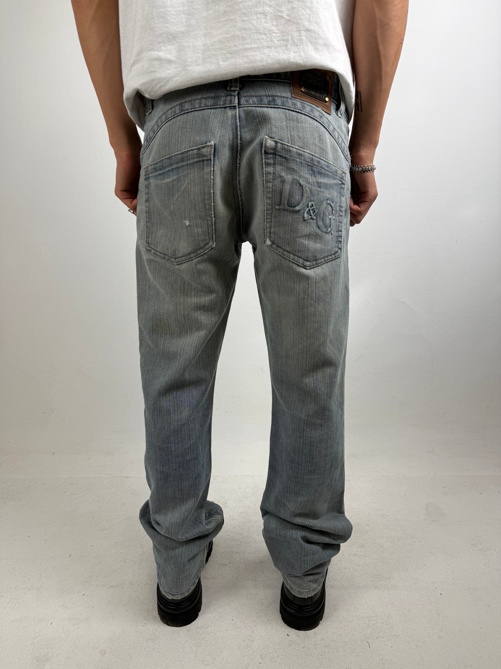 Vintage Dolce&Gabbana Ripped Bootcut Jeans S