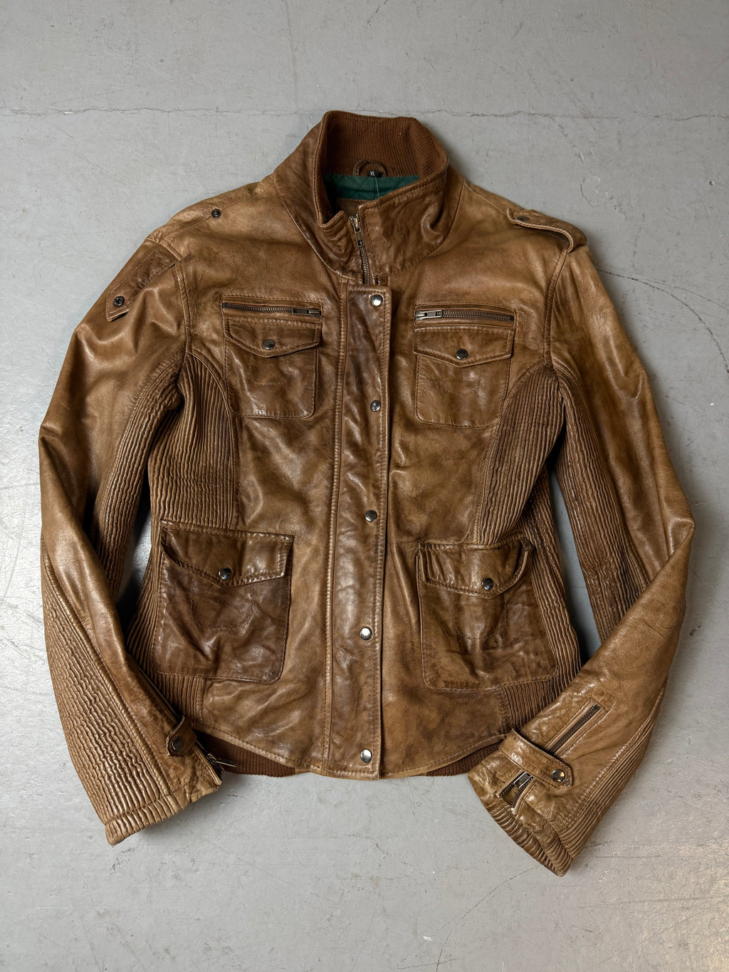 Vintage J.G.E. Brown Leather Jacket M