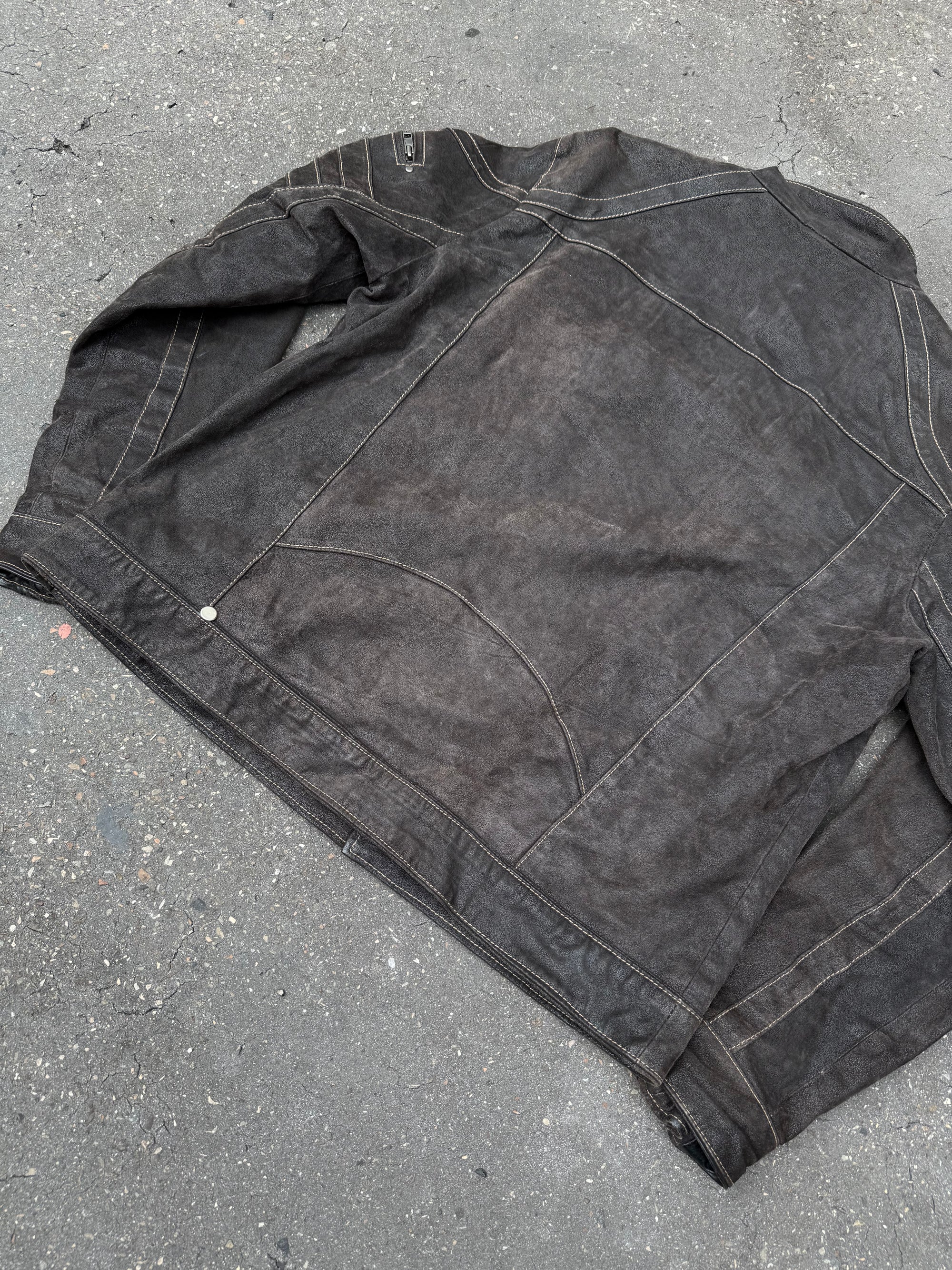 Vintage Brown Suede Leather Jacket L