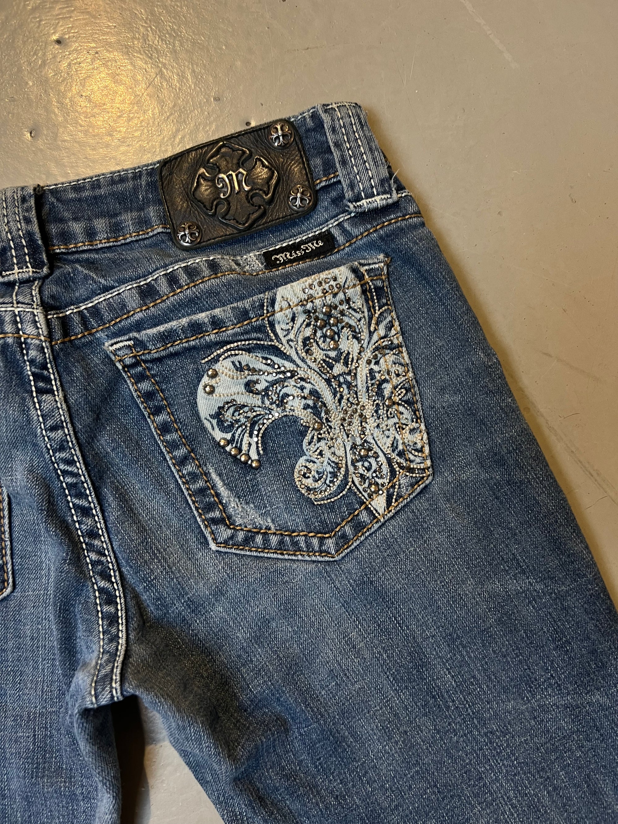 Vintage Miss Me Boot Cut Blue Washed Denim S