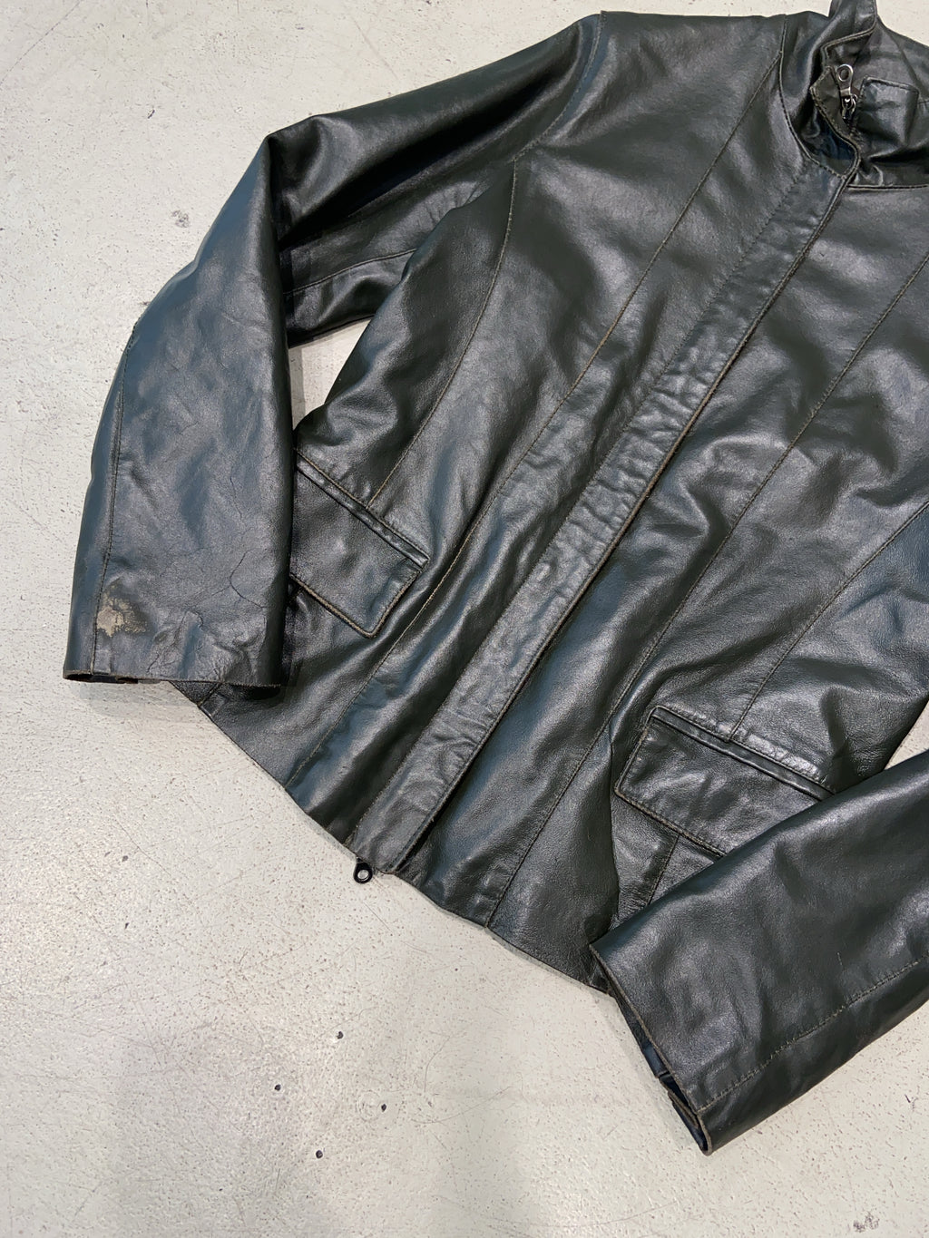 Vintage Conbipel Grüne Leder Jacke (S)