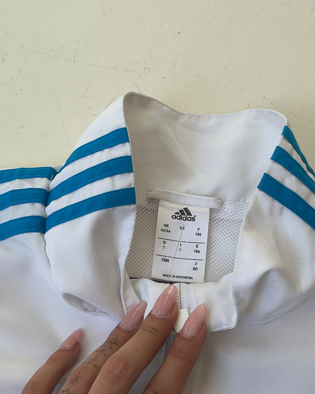 Vintage Adidas Weiße Jacke (XL)
