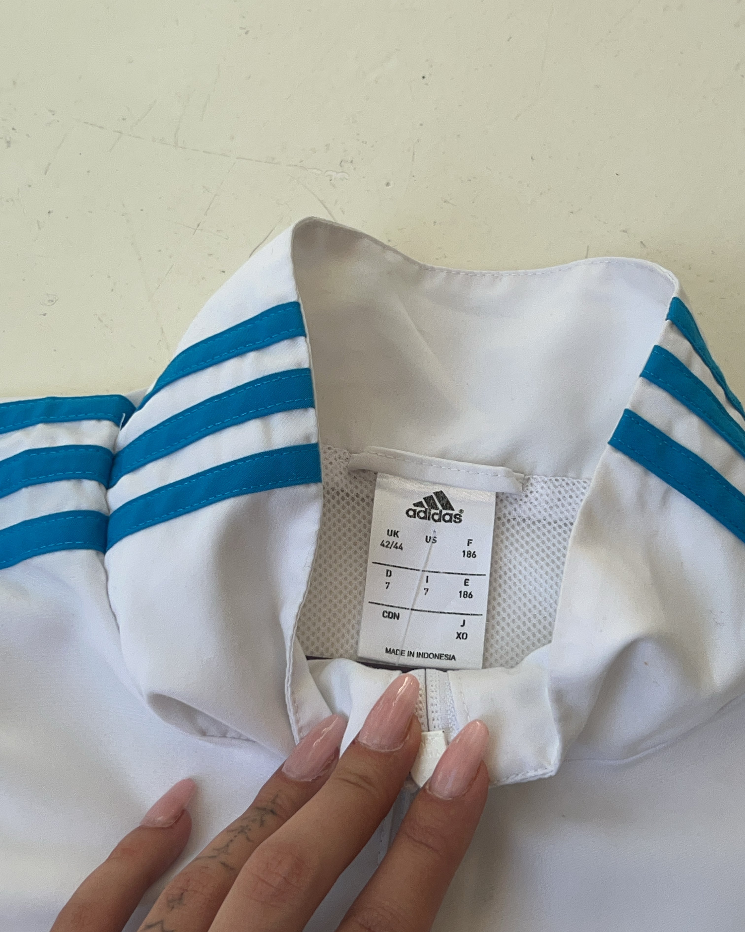Vintage Adidas Weiße Jacke (XL)
