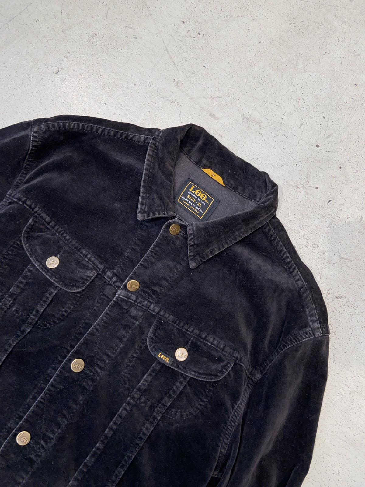 Vintage Lee Black Velvet Jacket (XL)