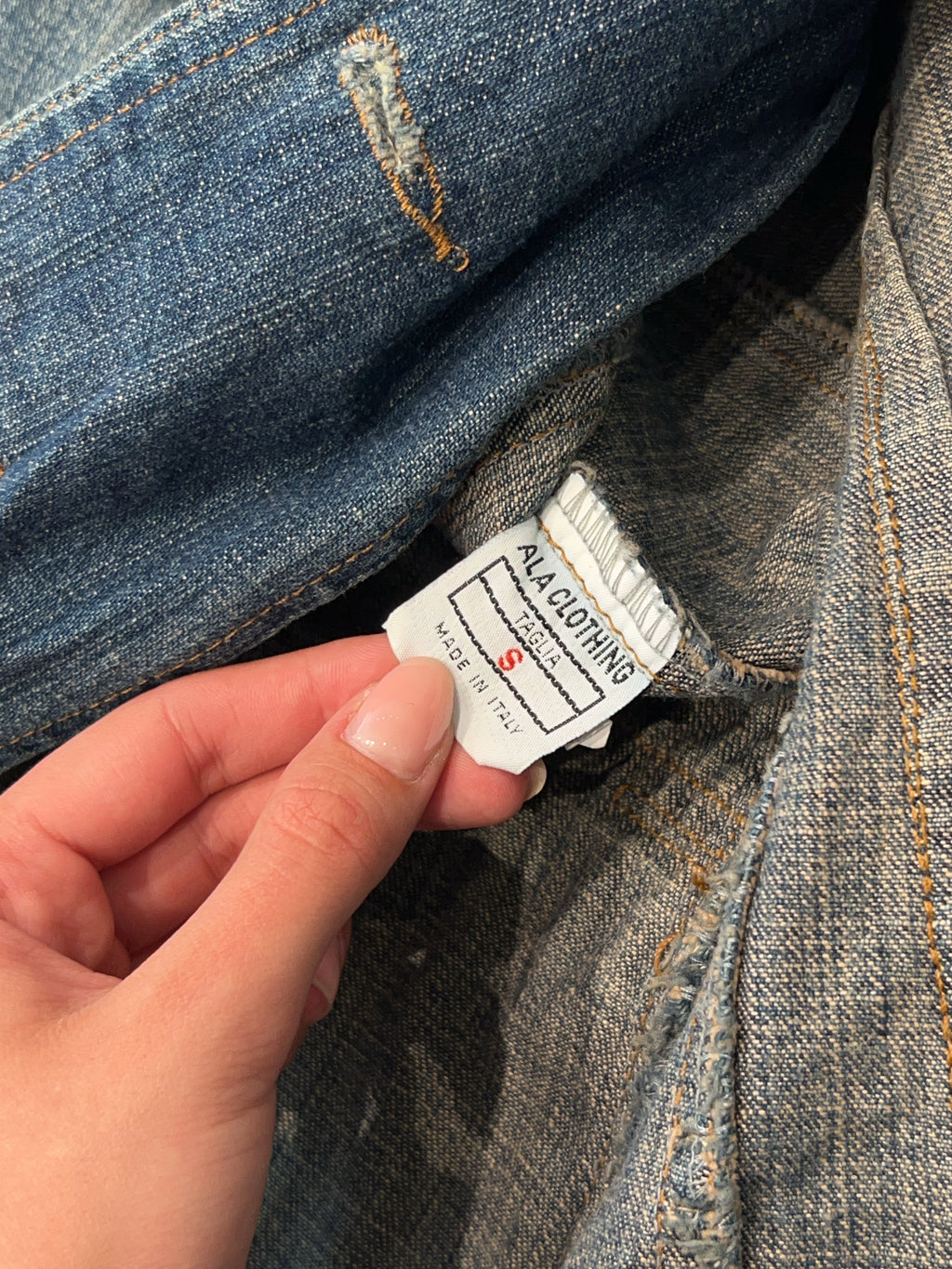 Vintage Extyn Jeansjacke für Damen. Y2K Second Hand 2000s Fashion.