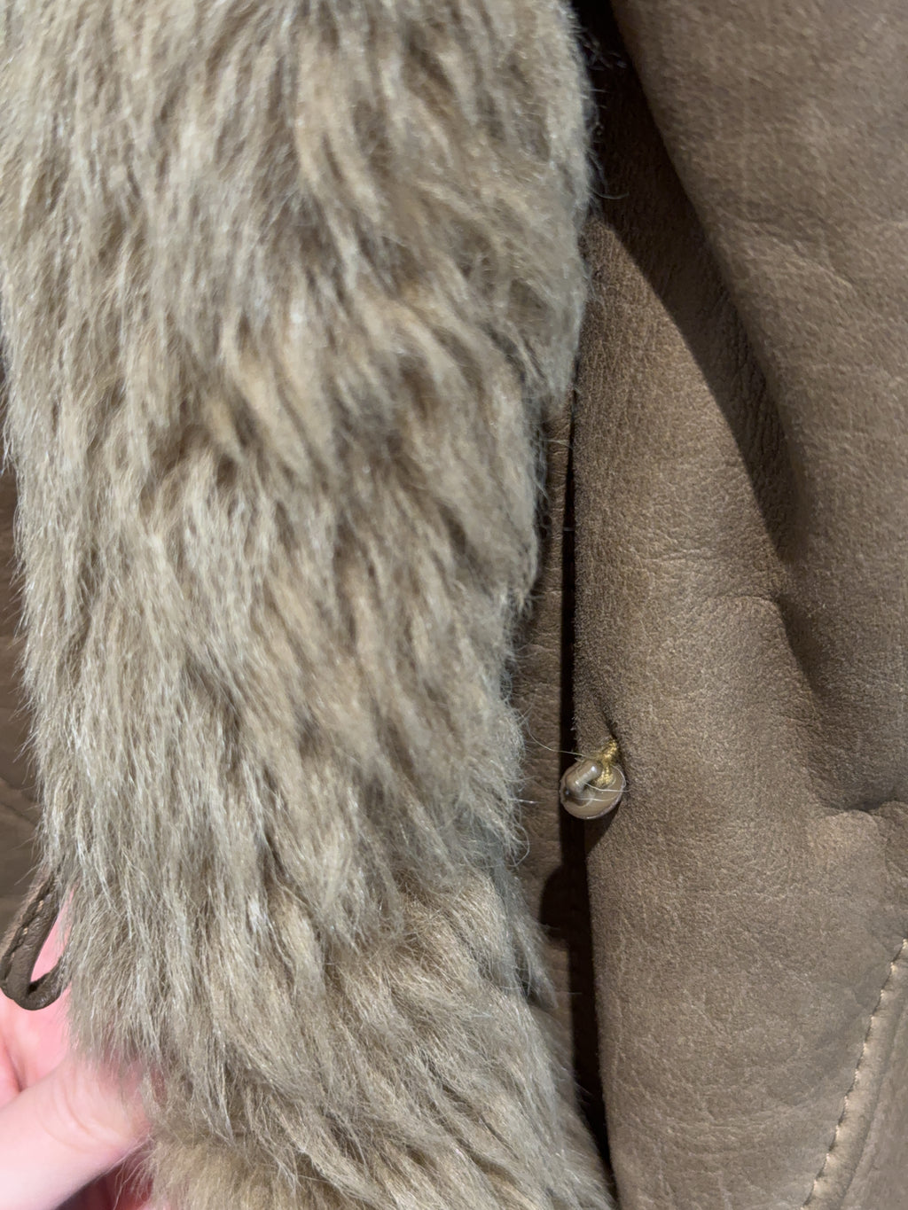 Vintage Faux Fur Brauner Mantel (XL)