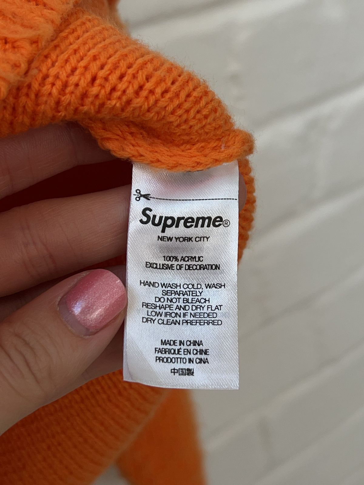Supreme Mohair Zip Up Jacke Orange (M)