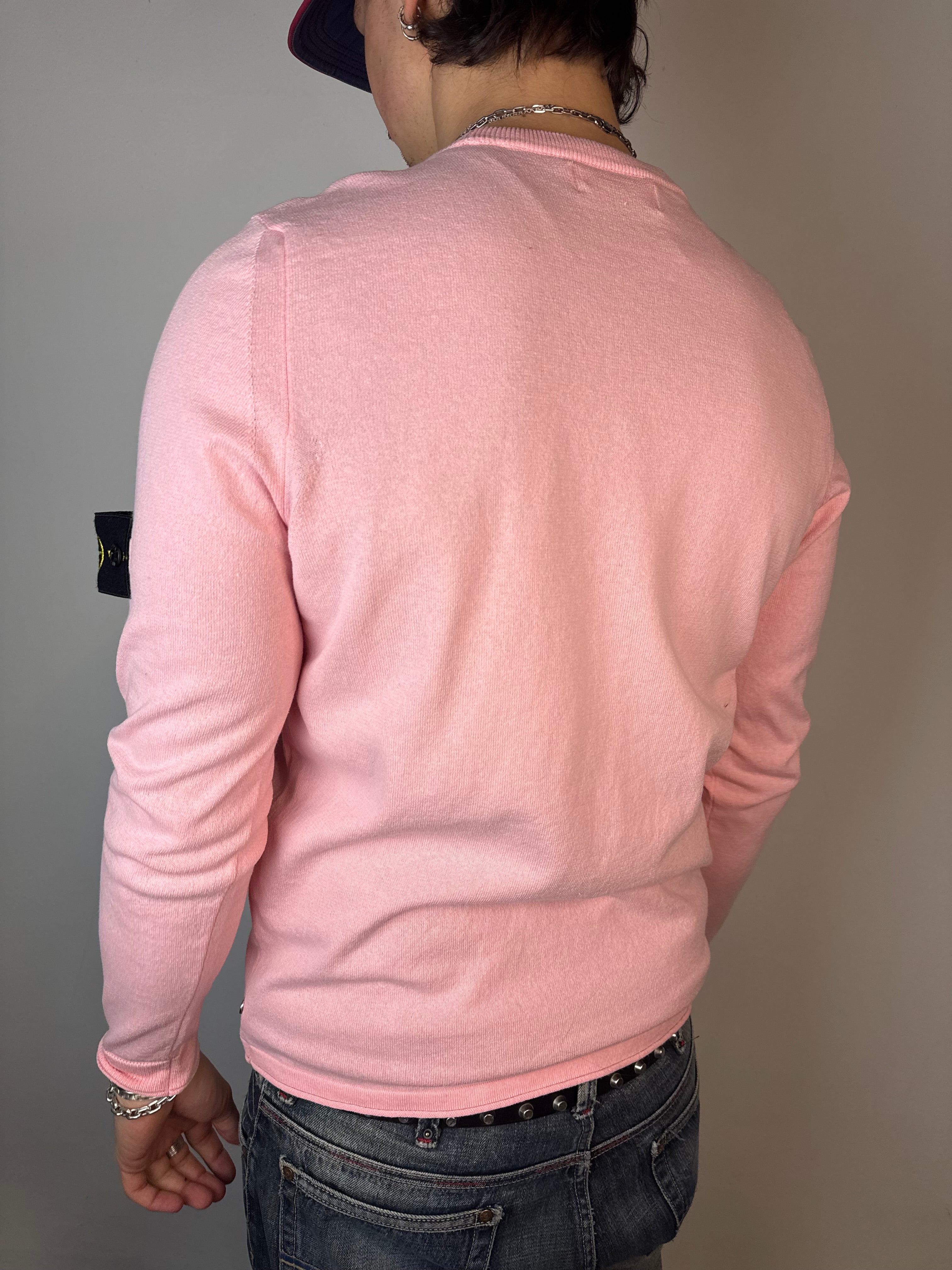 Vintage Stone Island Light Pink Knit Sweater M/L