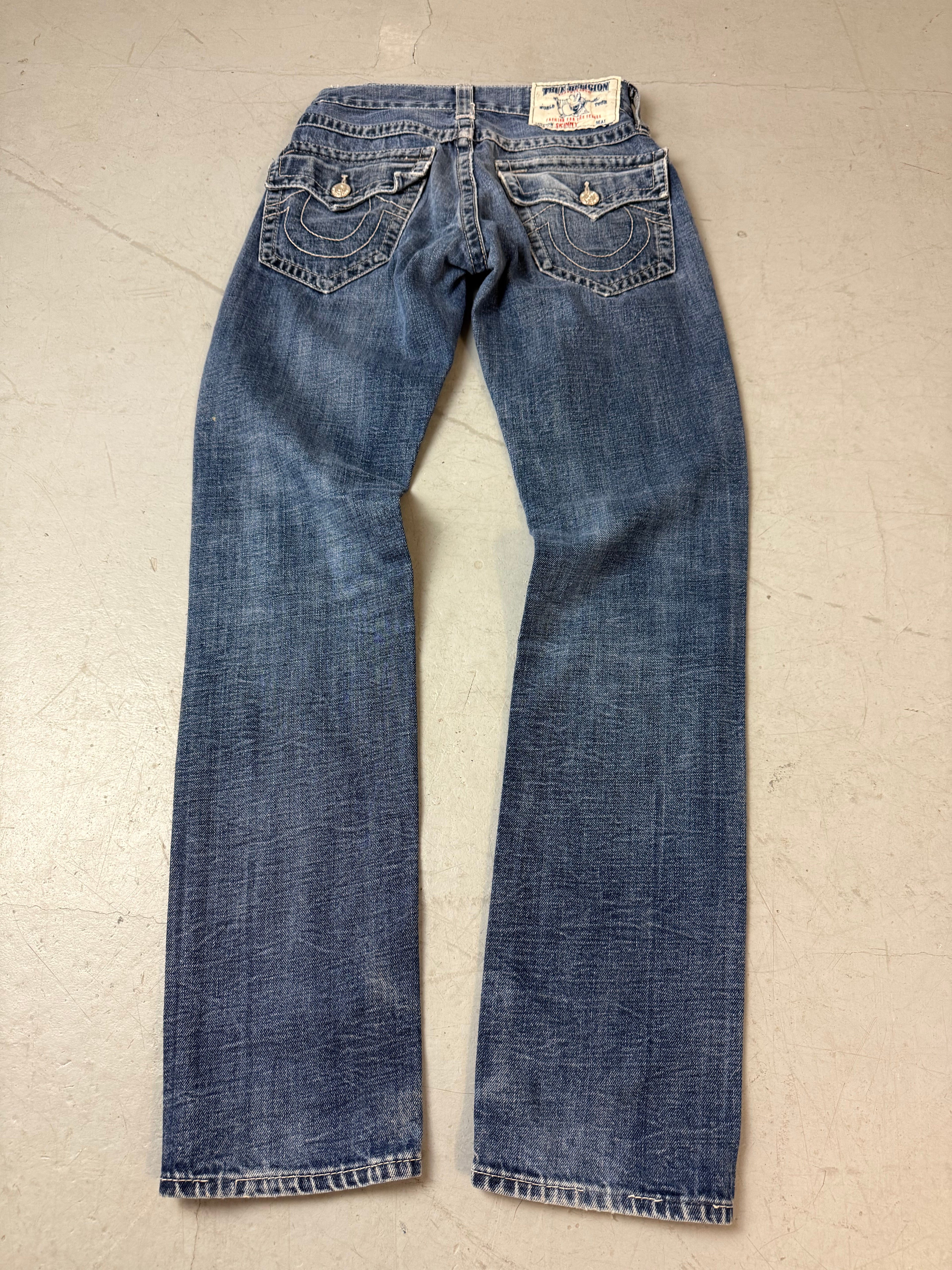 Vintage True Religion Skinny Jeans für Frauen. Y2K 2000s Fashion 