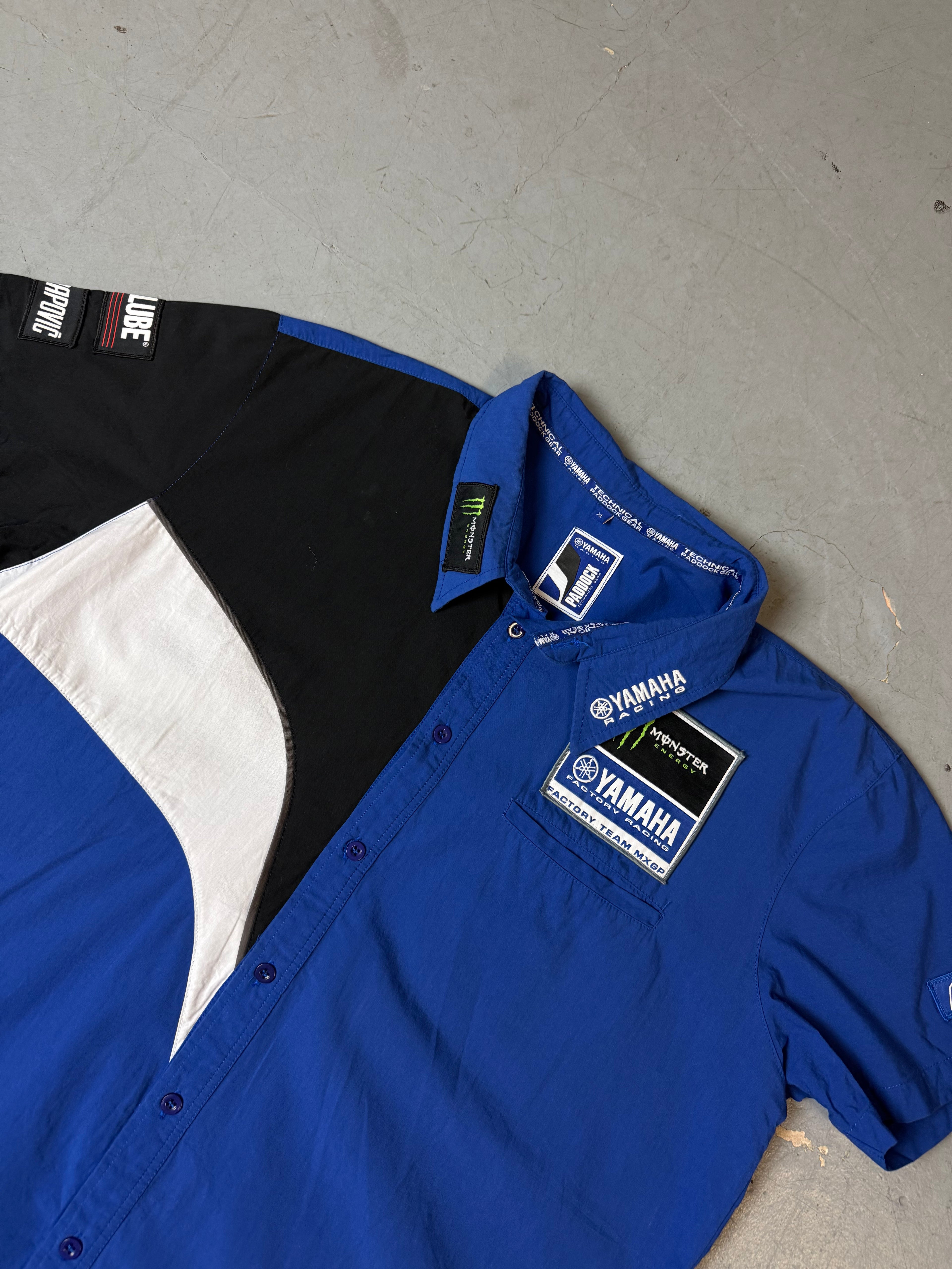 Vintage Yamaha Blue Button Up Shirt XL
