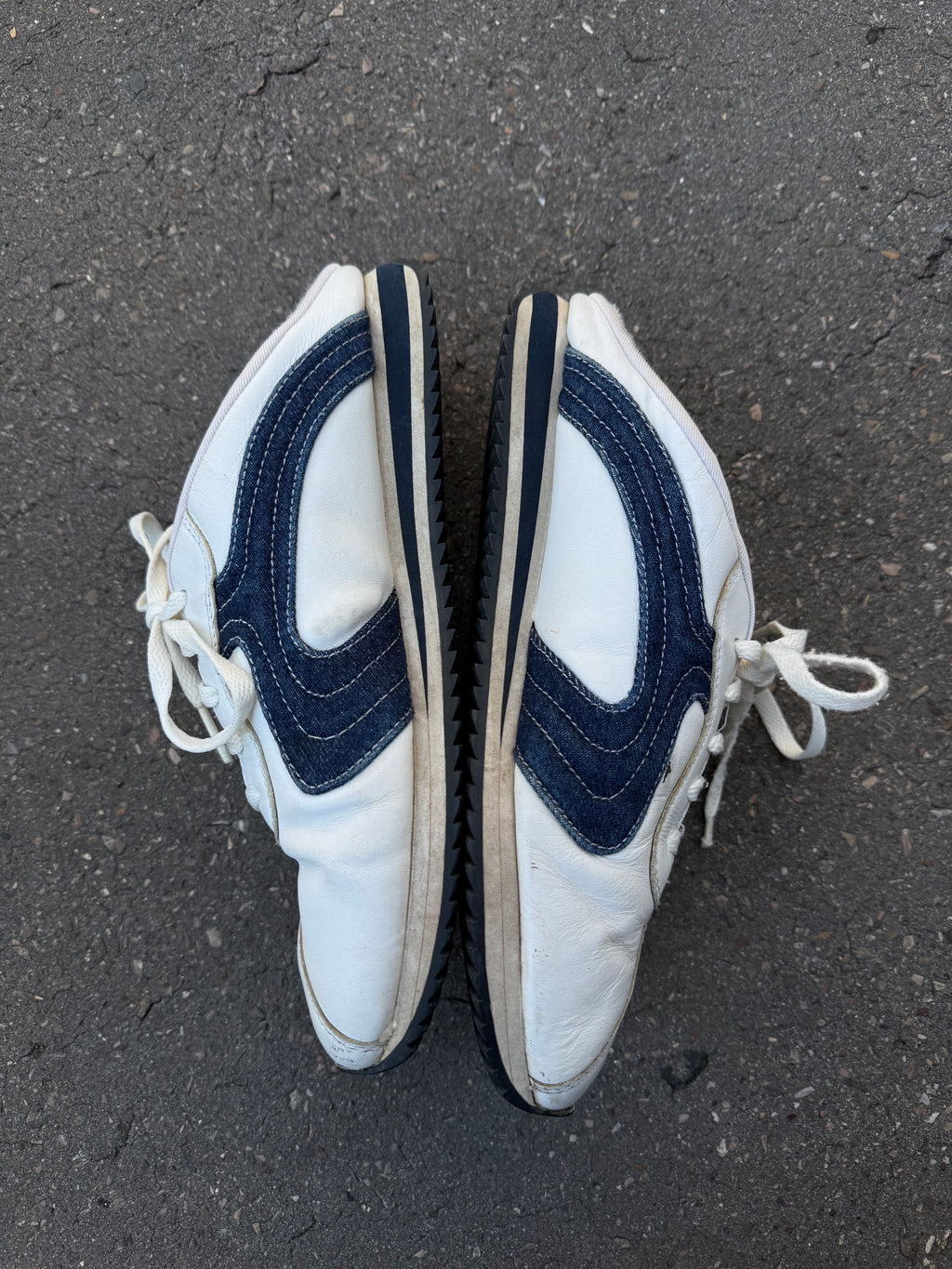 Weiß blaue slide in sneaker von Dockers in Größe 39