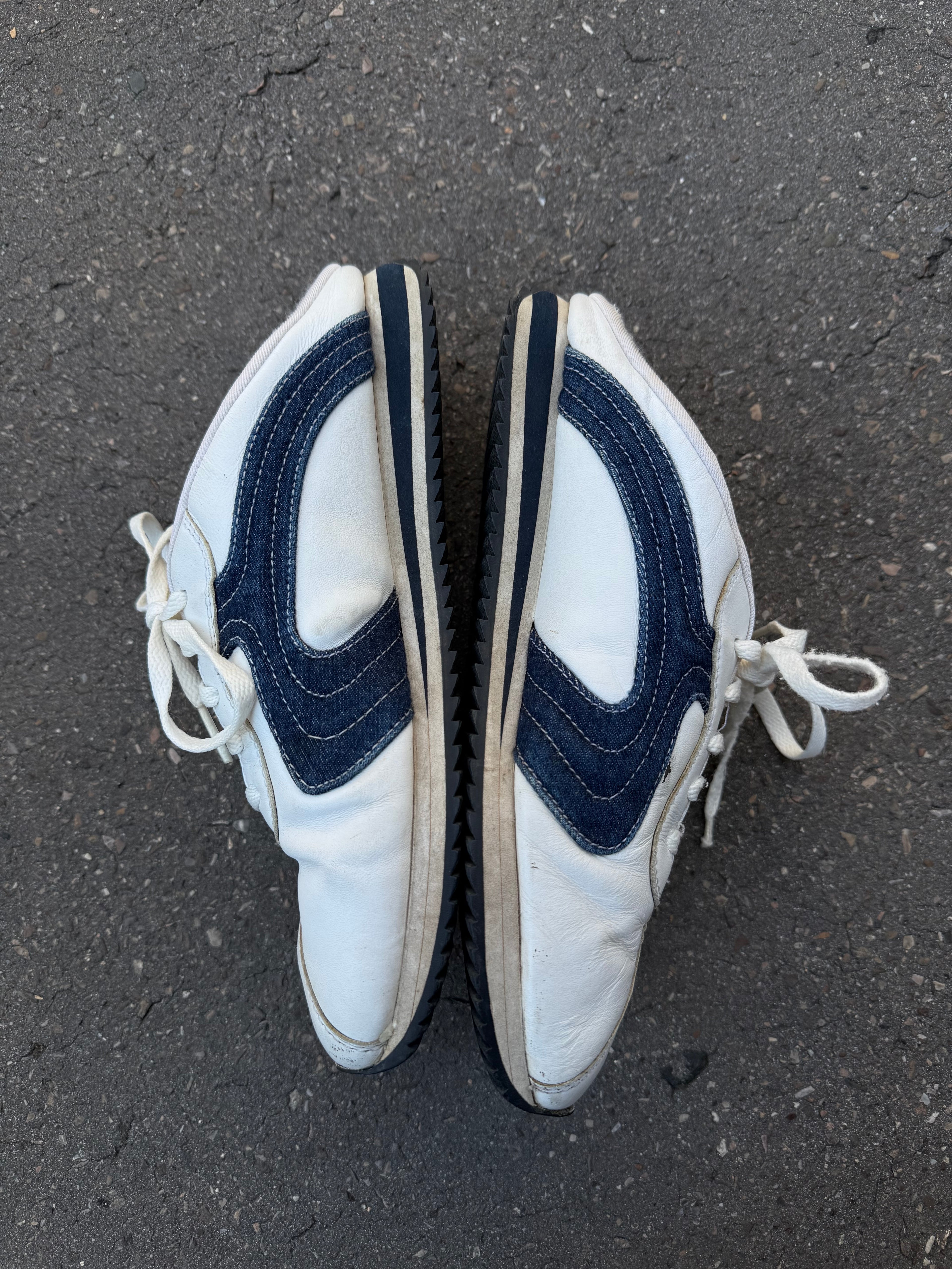 Weiß blaue slide in sneaker von Dockers in Größe 39