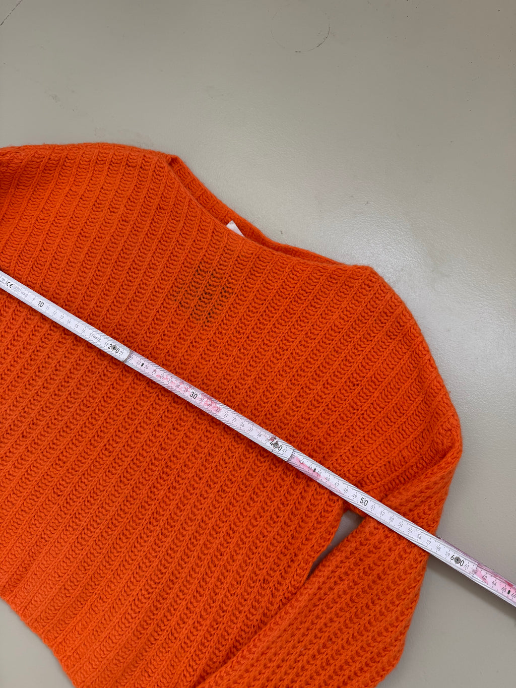 Vintage Orange Wool Knit Sweater L