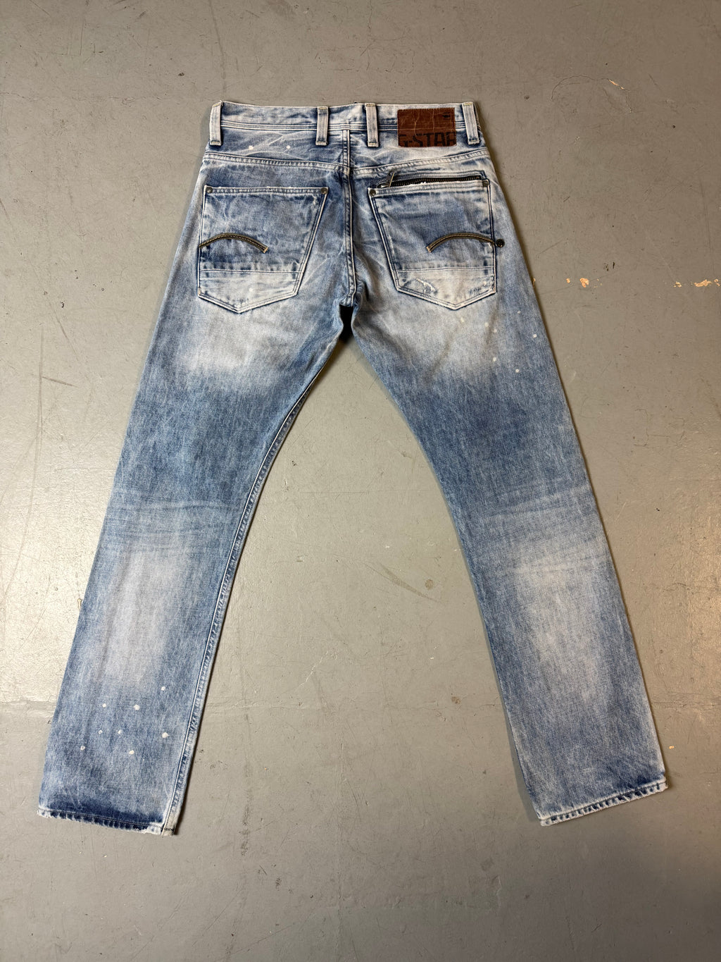 Produktbild von Vintage G-Star Raw Light Blue Washed Denim Jeans S/M von hinten