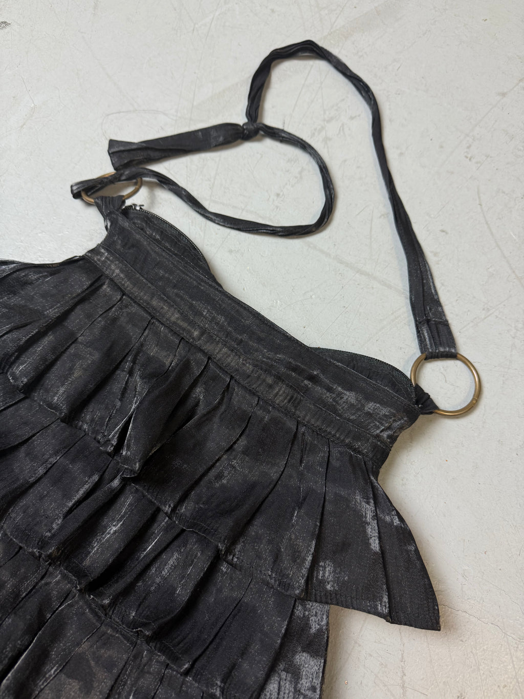 Vintage Black Flowy Shoulder Bag