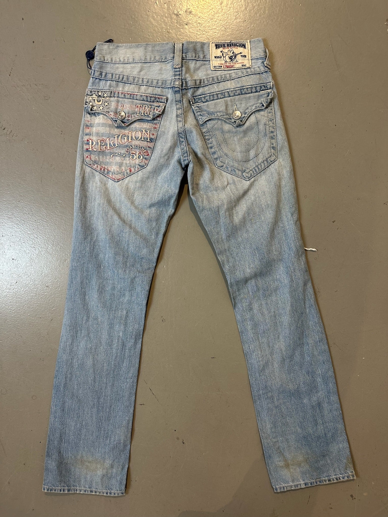 Vintage True Religion Light Blue Stitched Denim S/M
