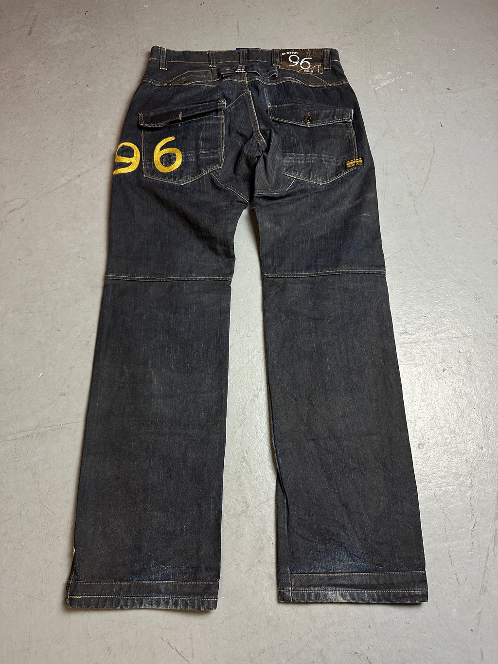 Produktbild von Vintage Black G-Star Raw Waxed Denim von hinten
