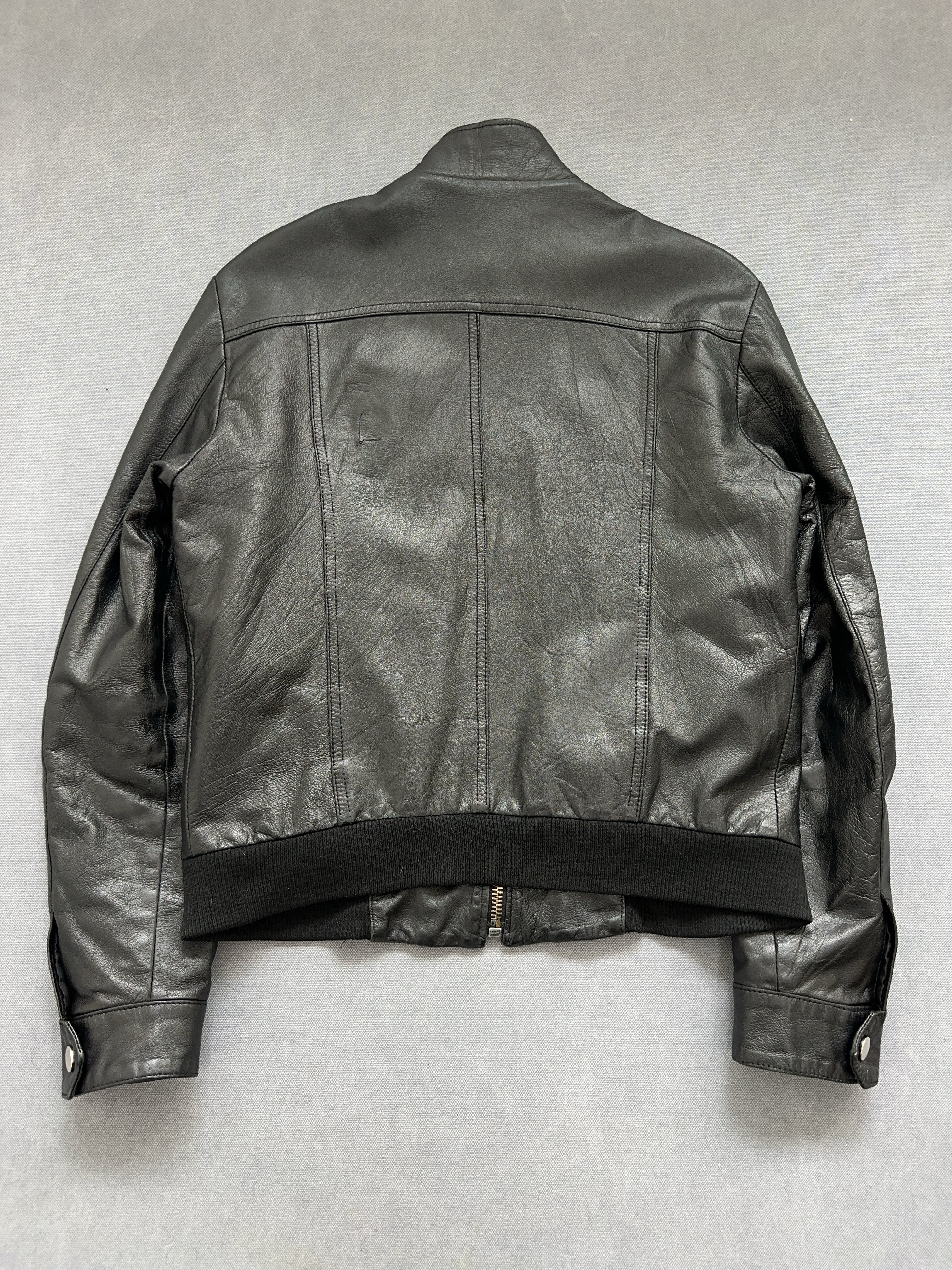 Vintage Leather Jacket für Herren. Y2K Second Hand 2000s Fashion