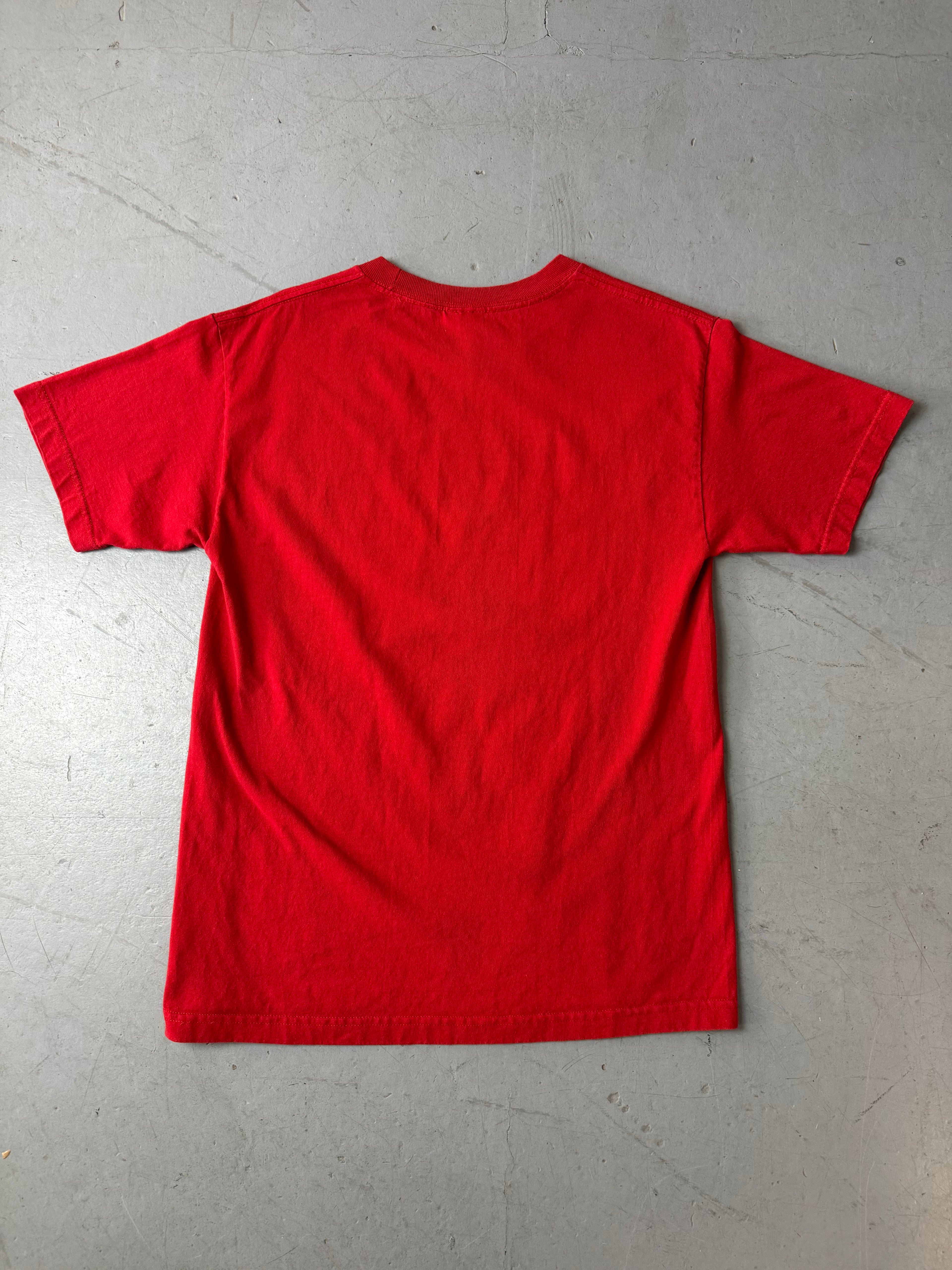 Vintage M&Ms rotes Tshirt für Herren y2k 2000s Fashion 