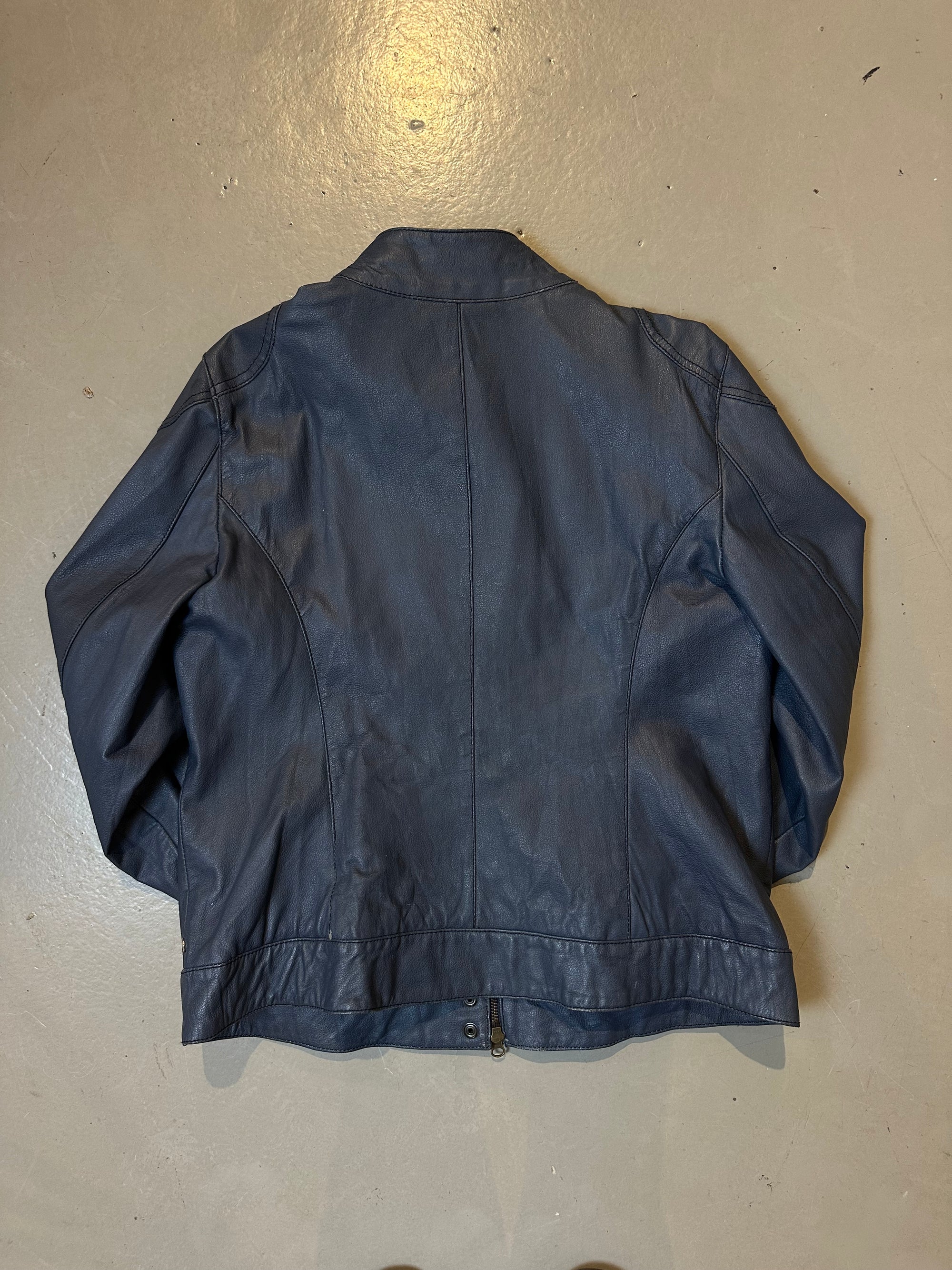 Vintage Petrol Leather Jacket M/L