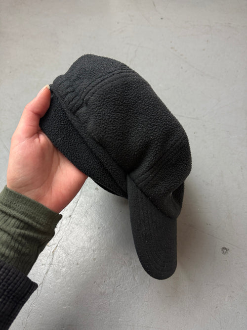 Vintage Nike Black Fleece Cap. Unisex. Y2K Second Hand 2000s Fashion