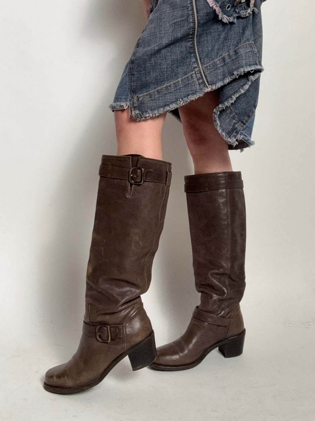 Vintage Italian Brown Leather Boots 39