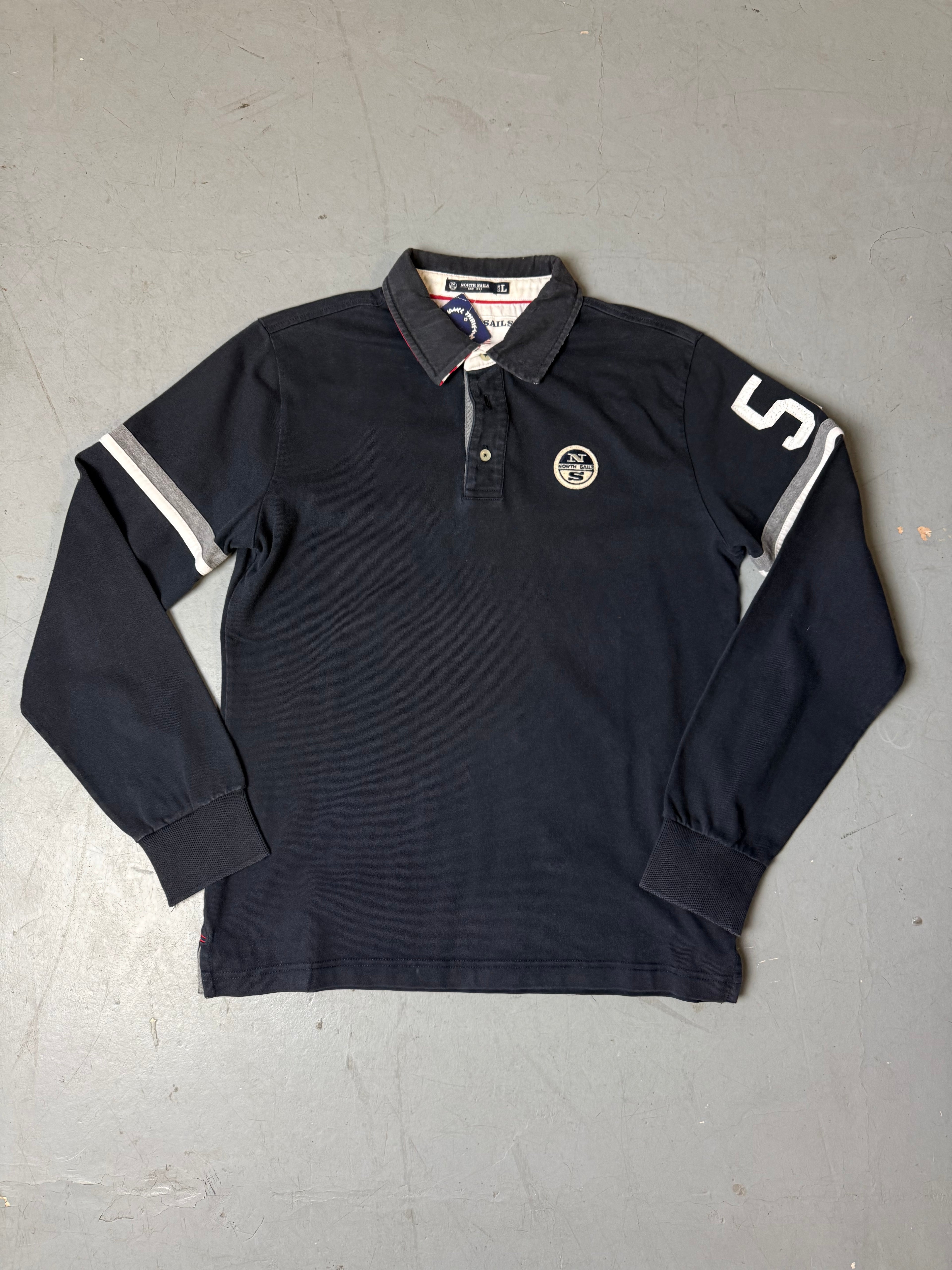 Vintage North Sails Polo Longsleeve L