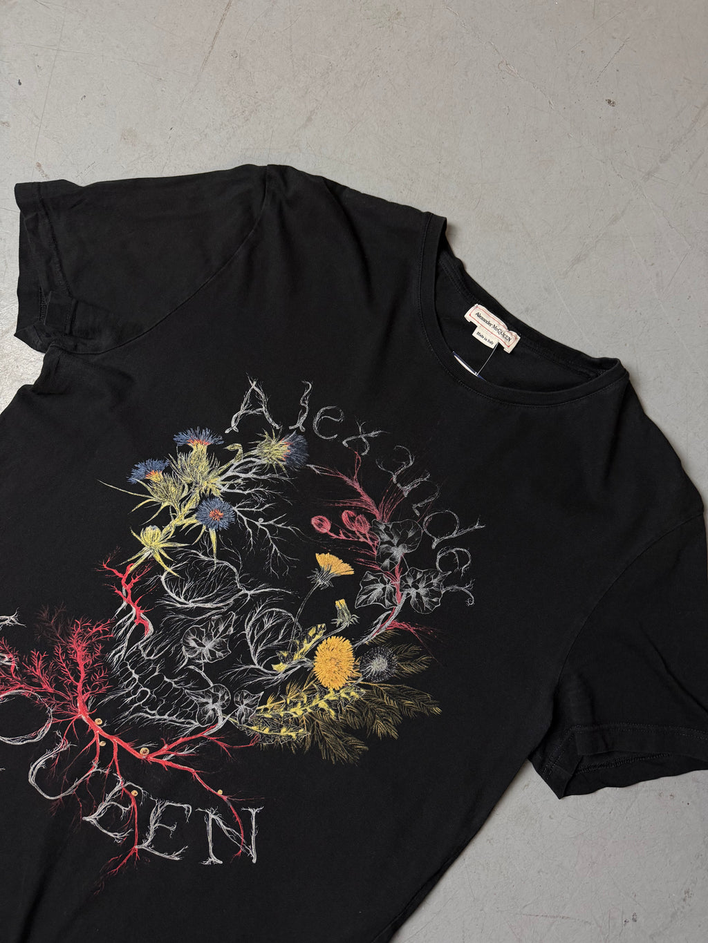 Vintage Alexander McQueen Black Printed T-Shirt M