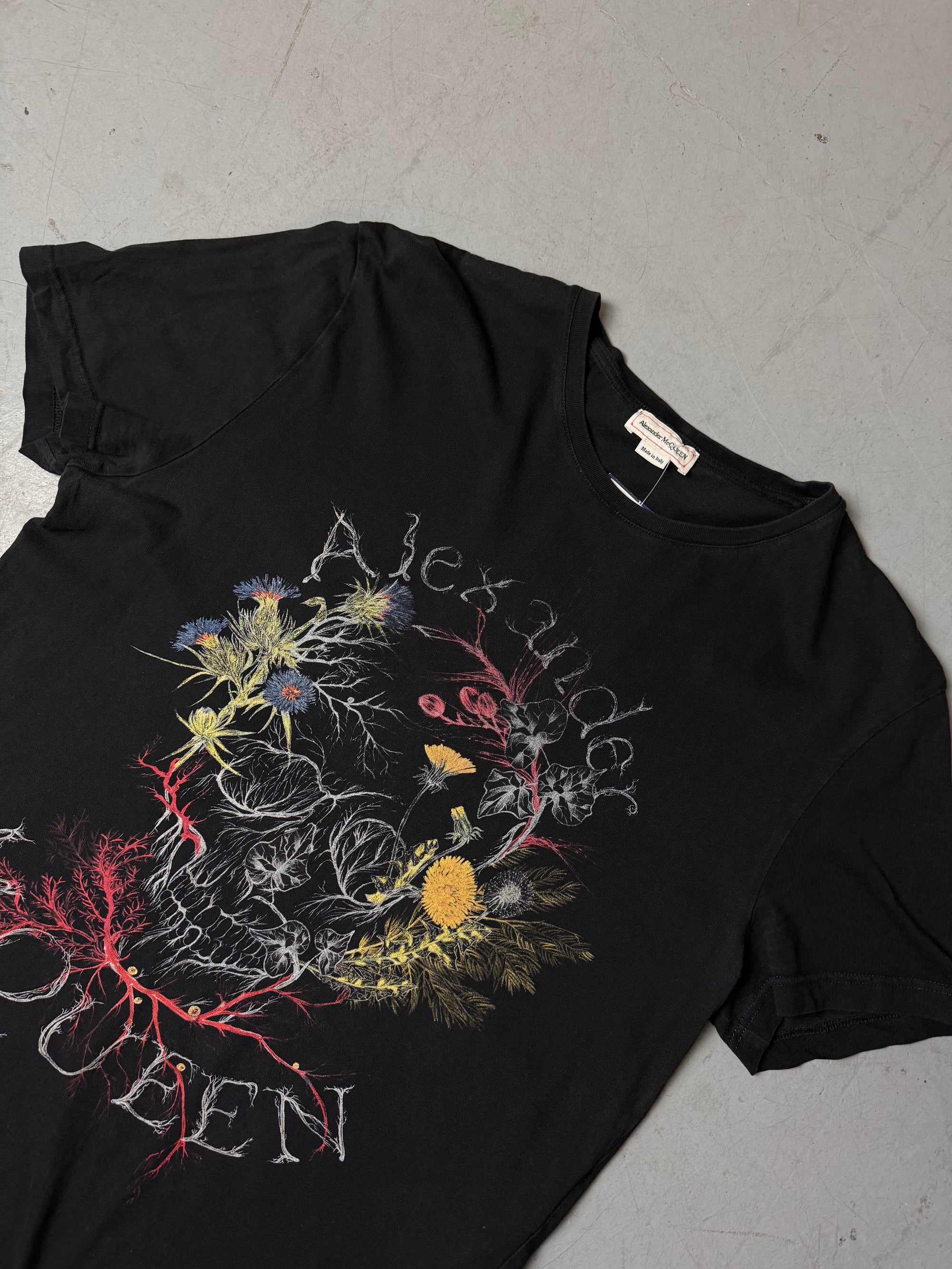 Vintage Alexander McQueen Black Printed T-Shirt M