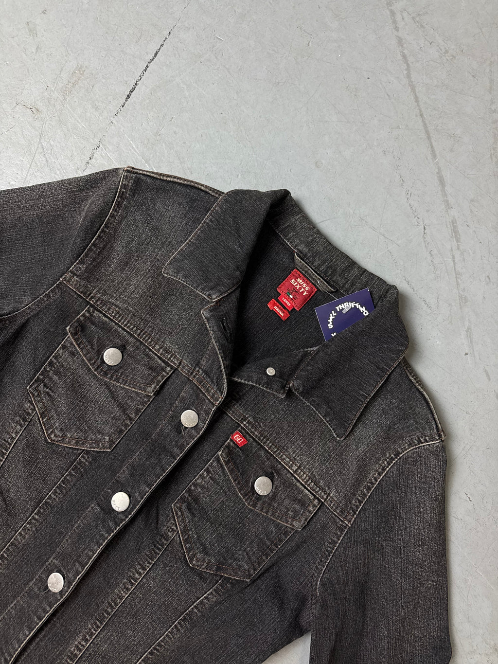 Vintage Miss Sixty Black Denim Jacket M