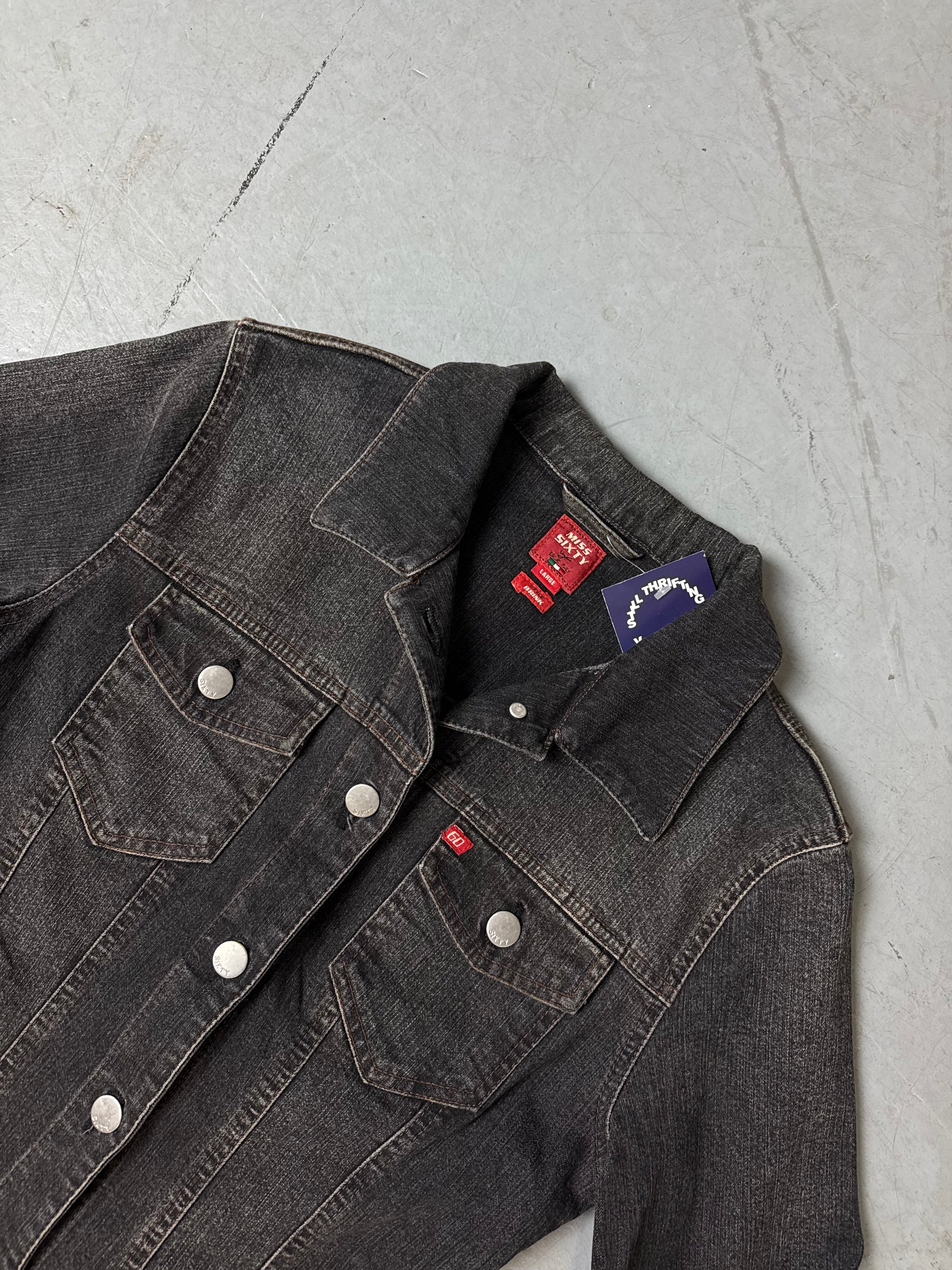 Vintage Miss Sixty Black Denim Jacket M