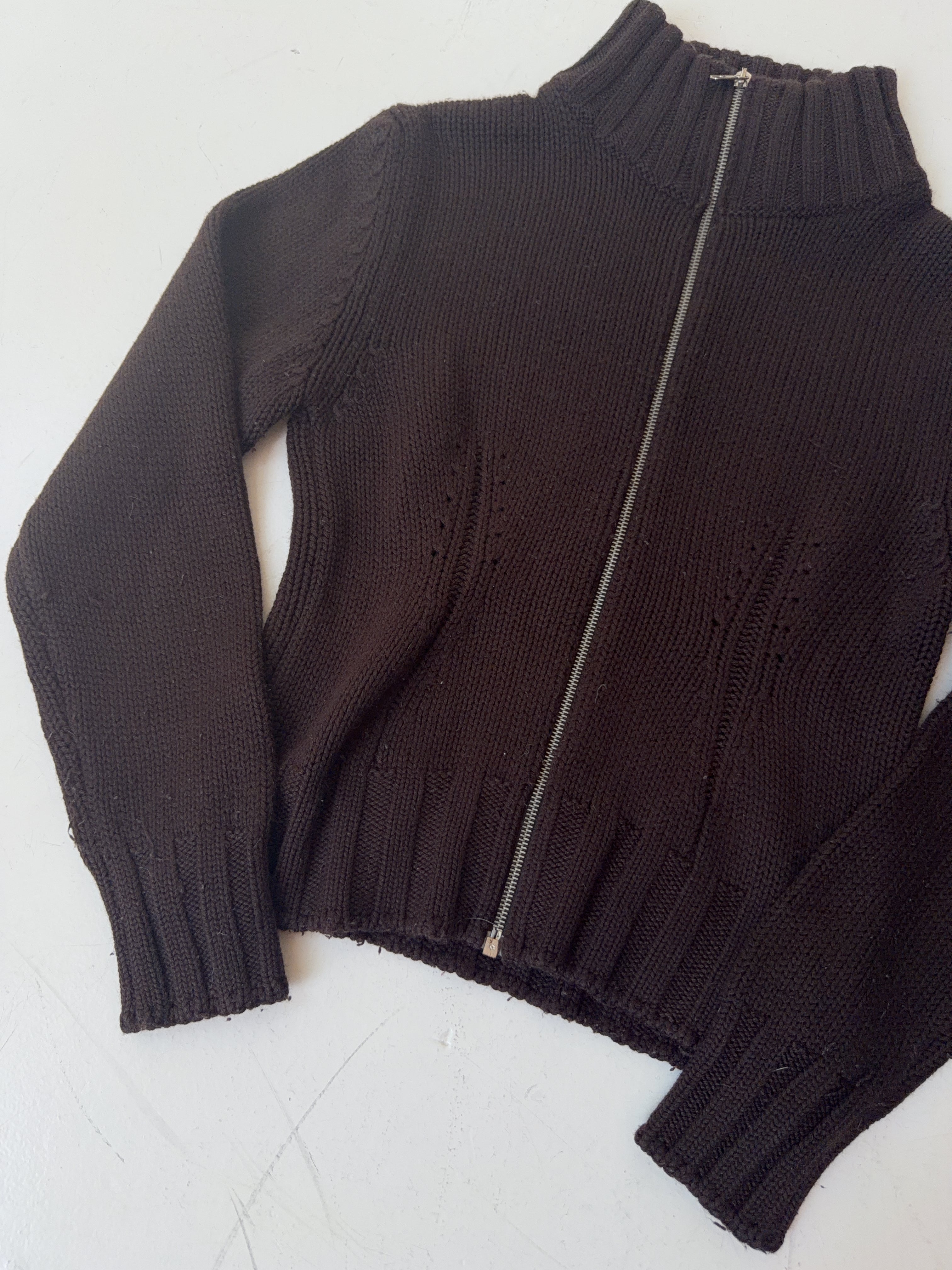 Vintage Sisley Knit Zip Jacket (S)
