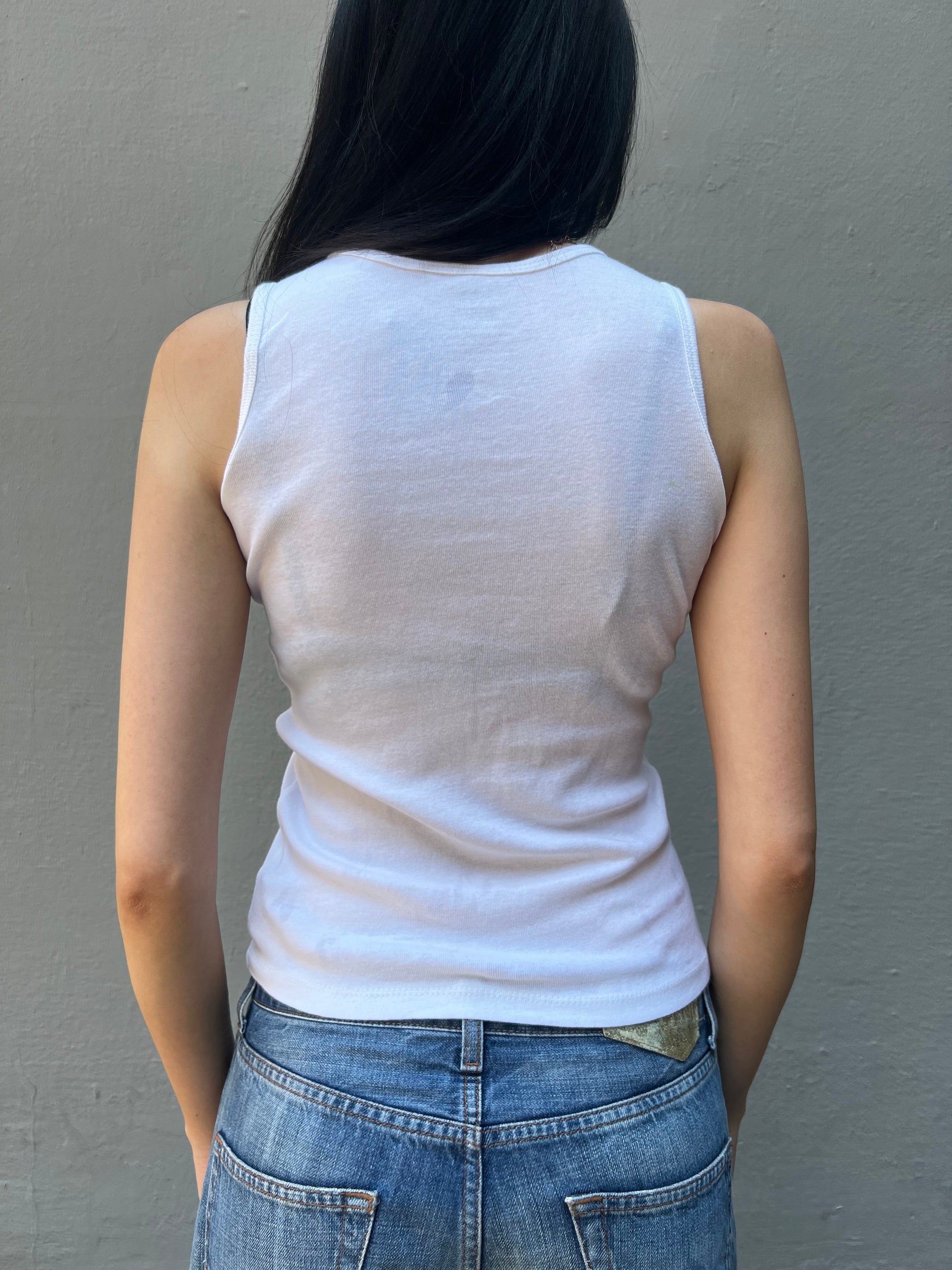 Ein weißes I Love NY Tanktop in S