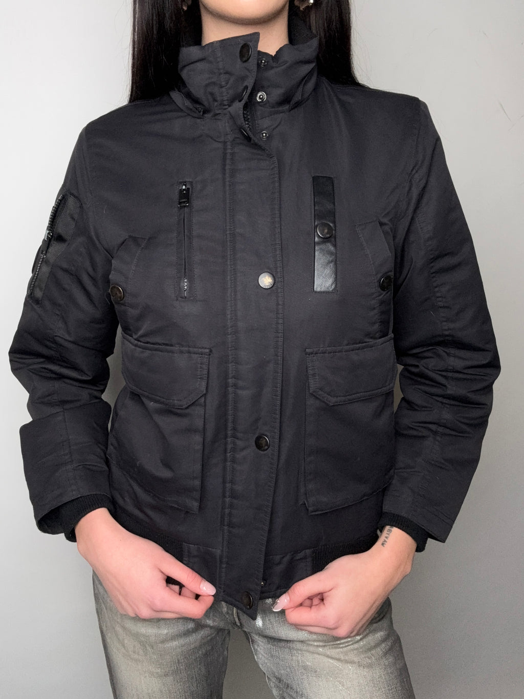 Vintage Diesel Black Puffer Jacket S/M