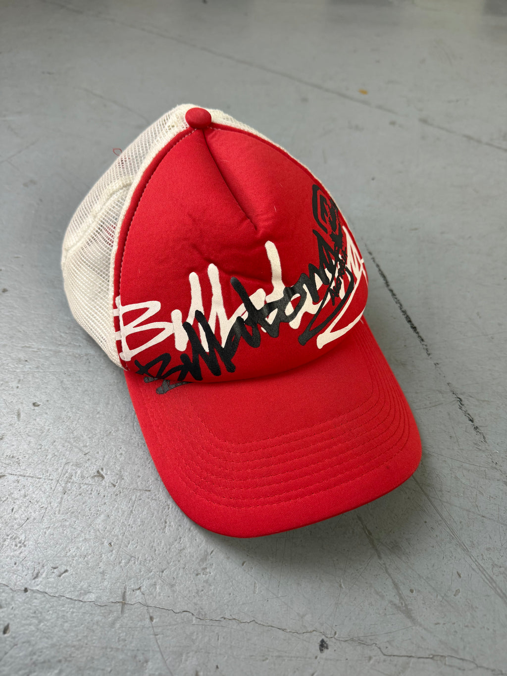 Vintage Rot Weiße Billabong Cap Unisex Y2K Fashion 