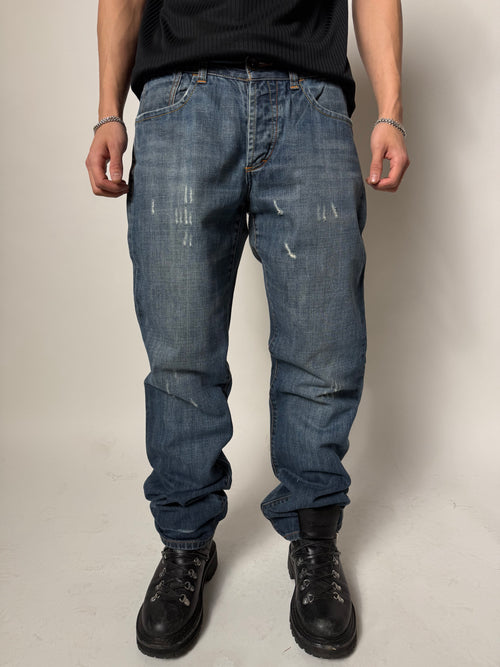 Vintage Ed Hardy Baggy Denim with Back Print M/L