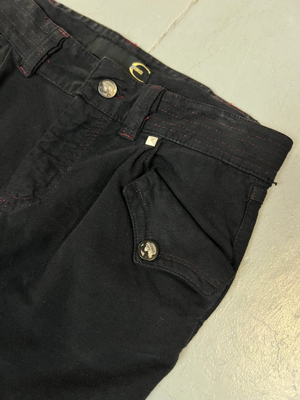 Vintage Just Cavalli Black Midi Skirt S/M