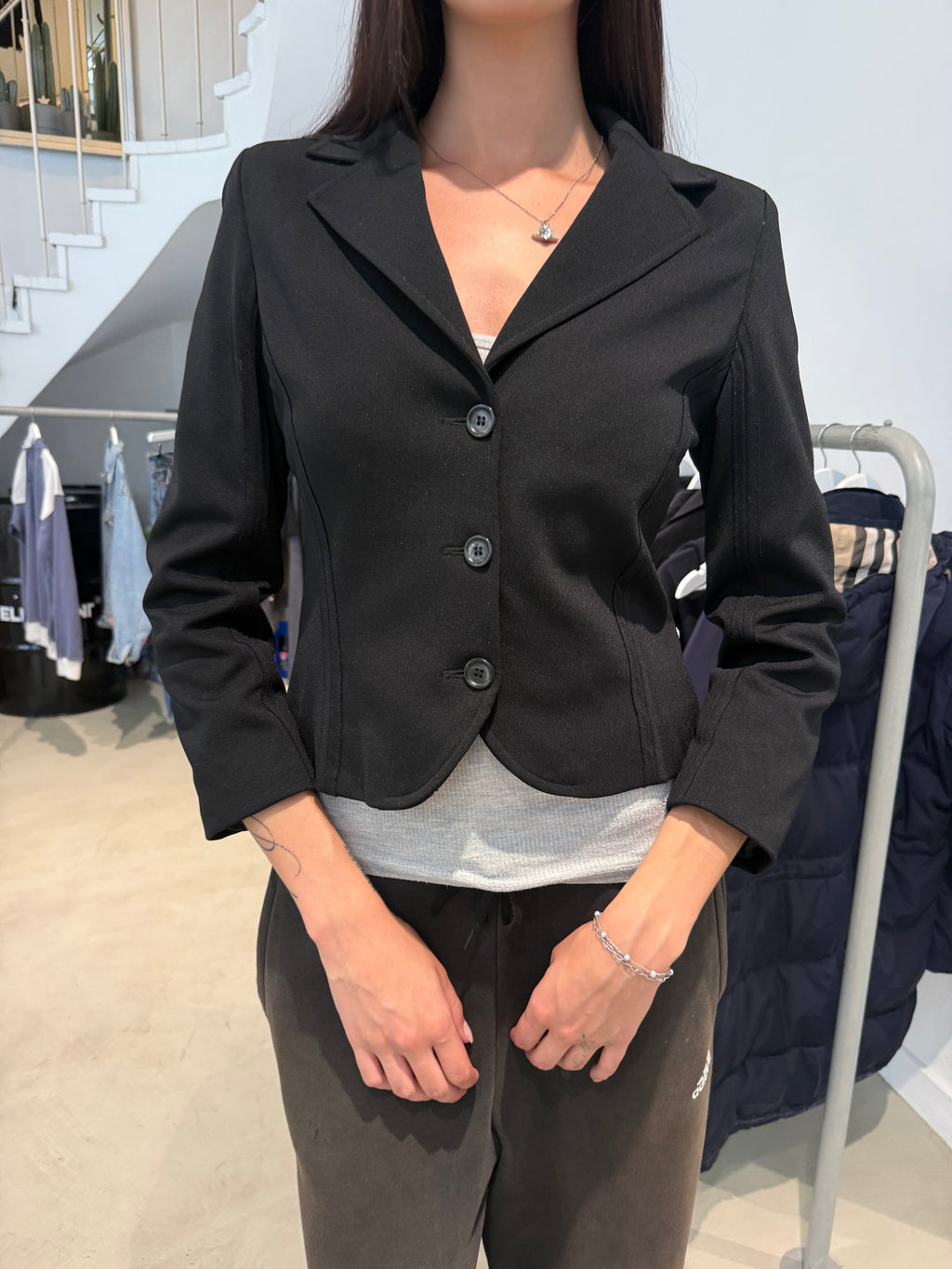 Vintage Cristina Gavioli Blazer für Damen. Y2K Second Hand 2000s Fashion.