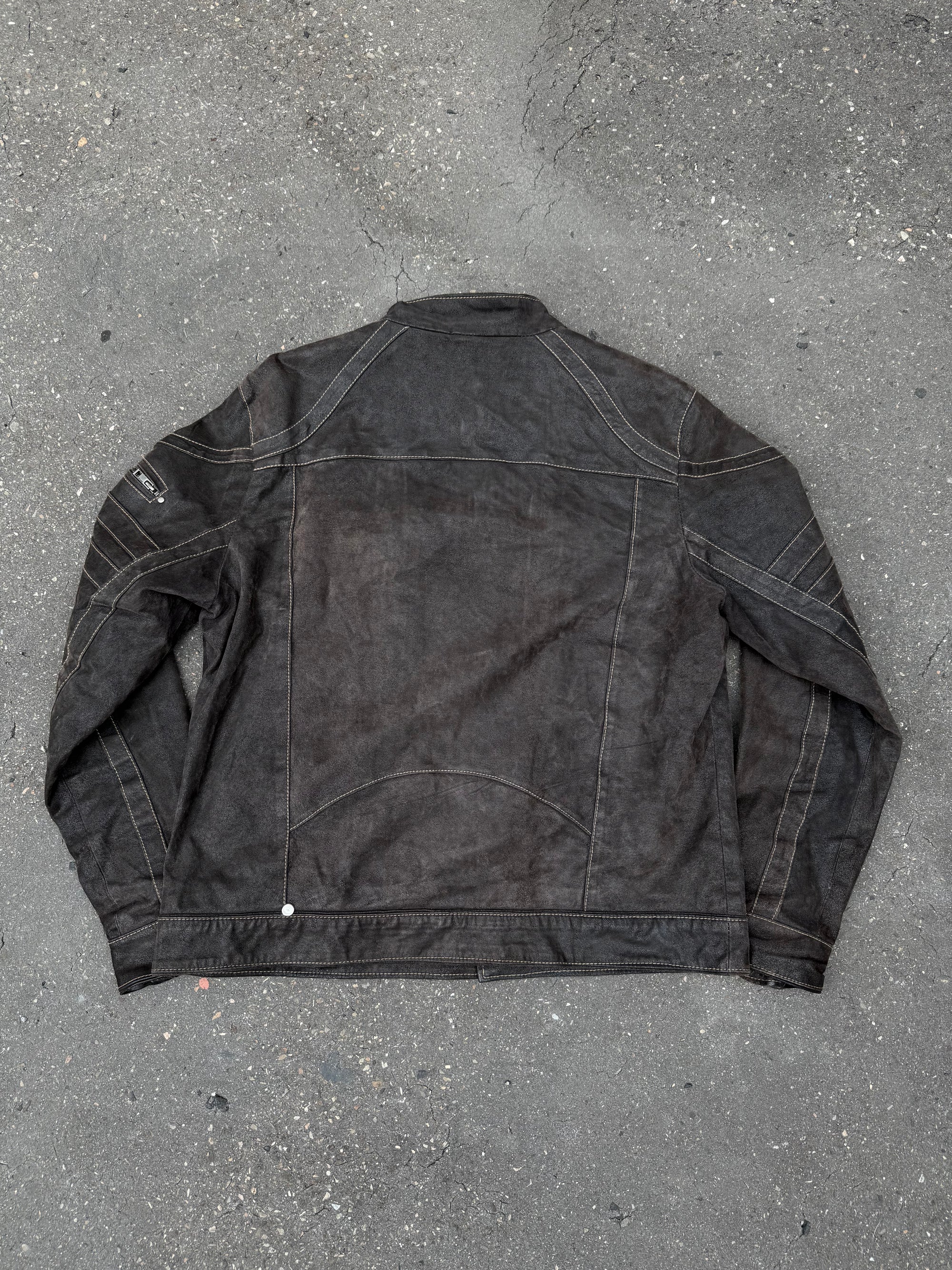 Vintage Brown Suede Leather Jacket L