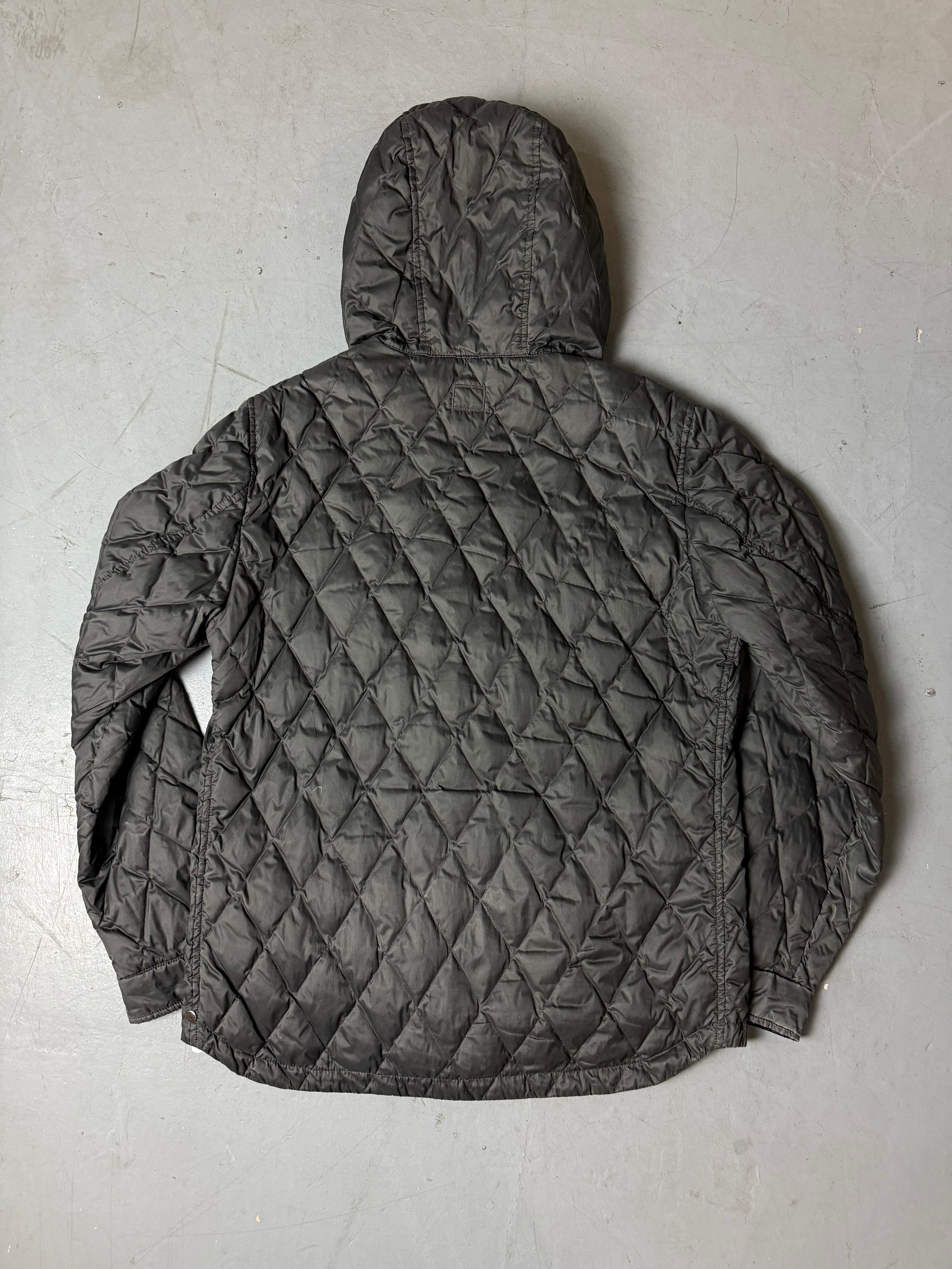 Vintage C.P. Company Grey Down Jacket with Hood L