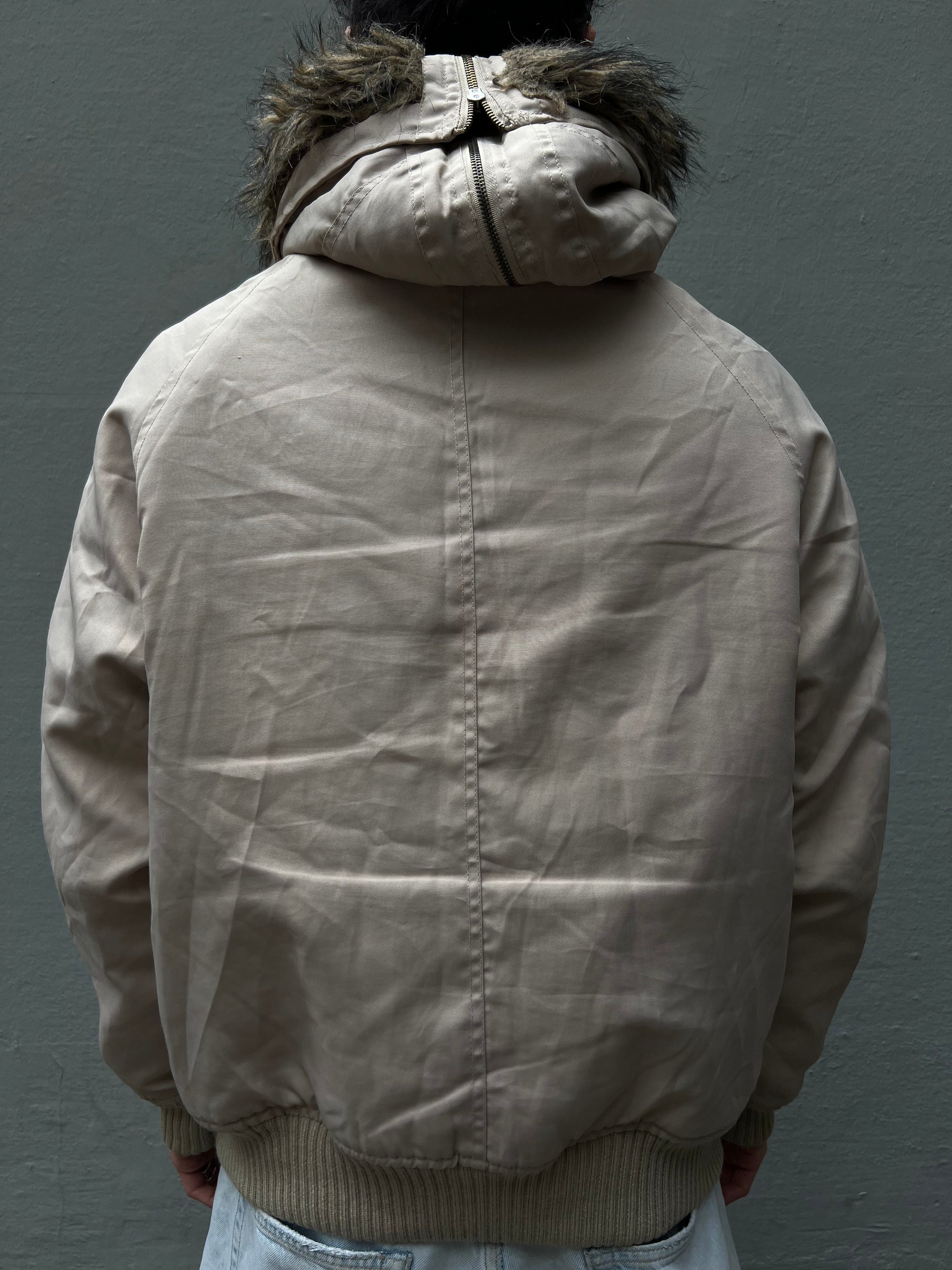 Vintage Beige Woolrich Winter Jacket L