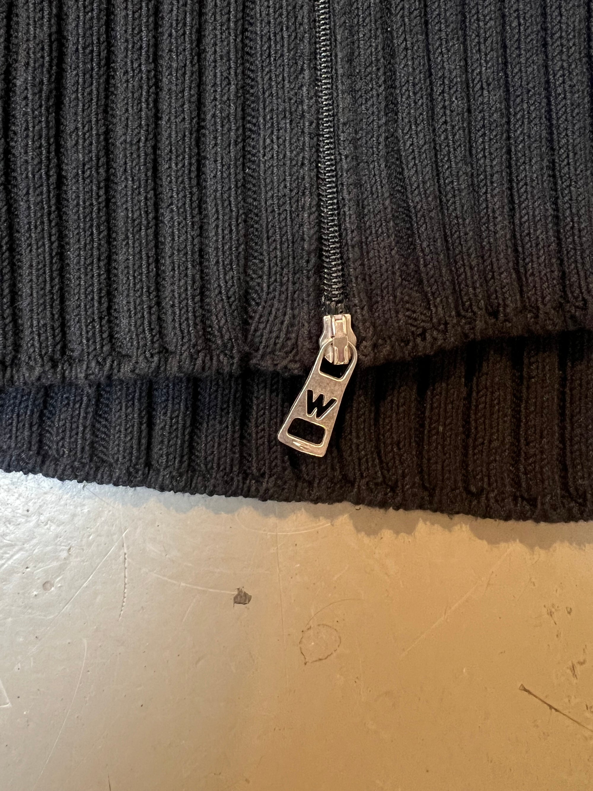 Vintage Black Weekend Zip Knit Sweater XL