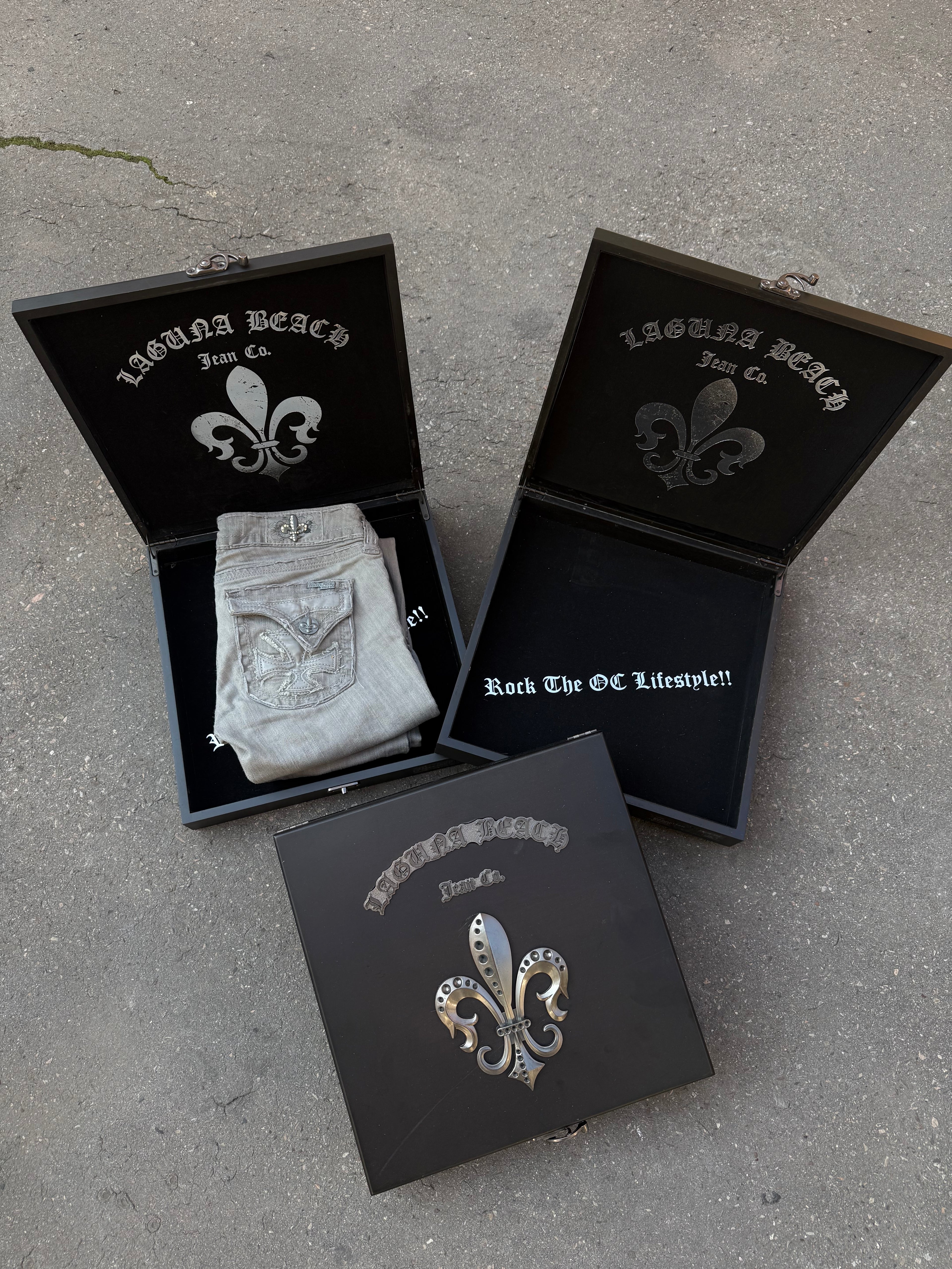 Y2K Laguna Beach „Dana Point“ Grey Low Waist Denim für Damen. Y2K 2000s Fashion