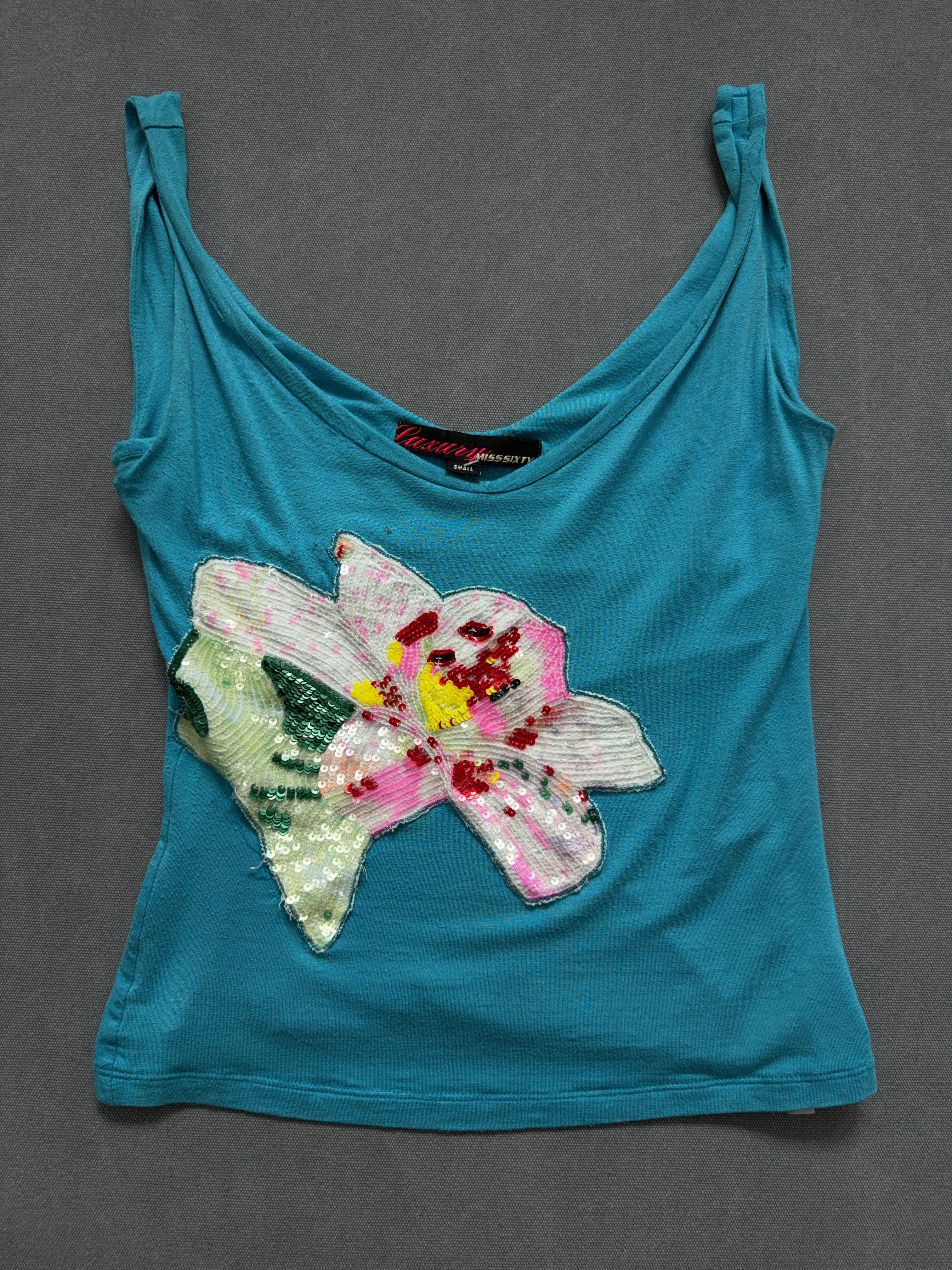 Vintage Luxury Miss Sixty Top für Damen. Y2K Second Hand 2000s Fashion 