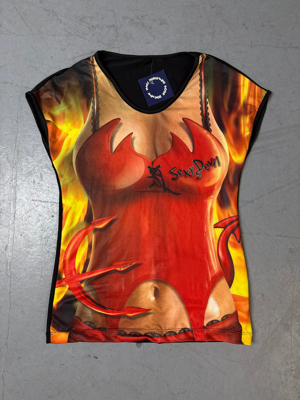 Produktbild von Vintage Sexy Devil Printed T-Shirt S von vorne