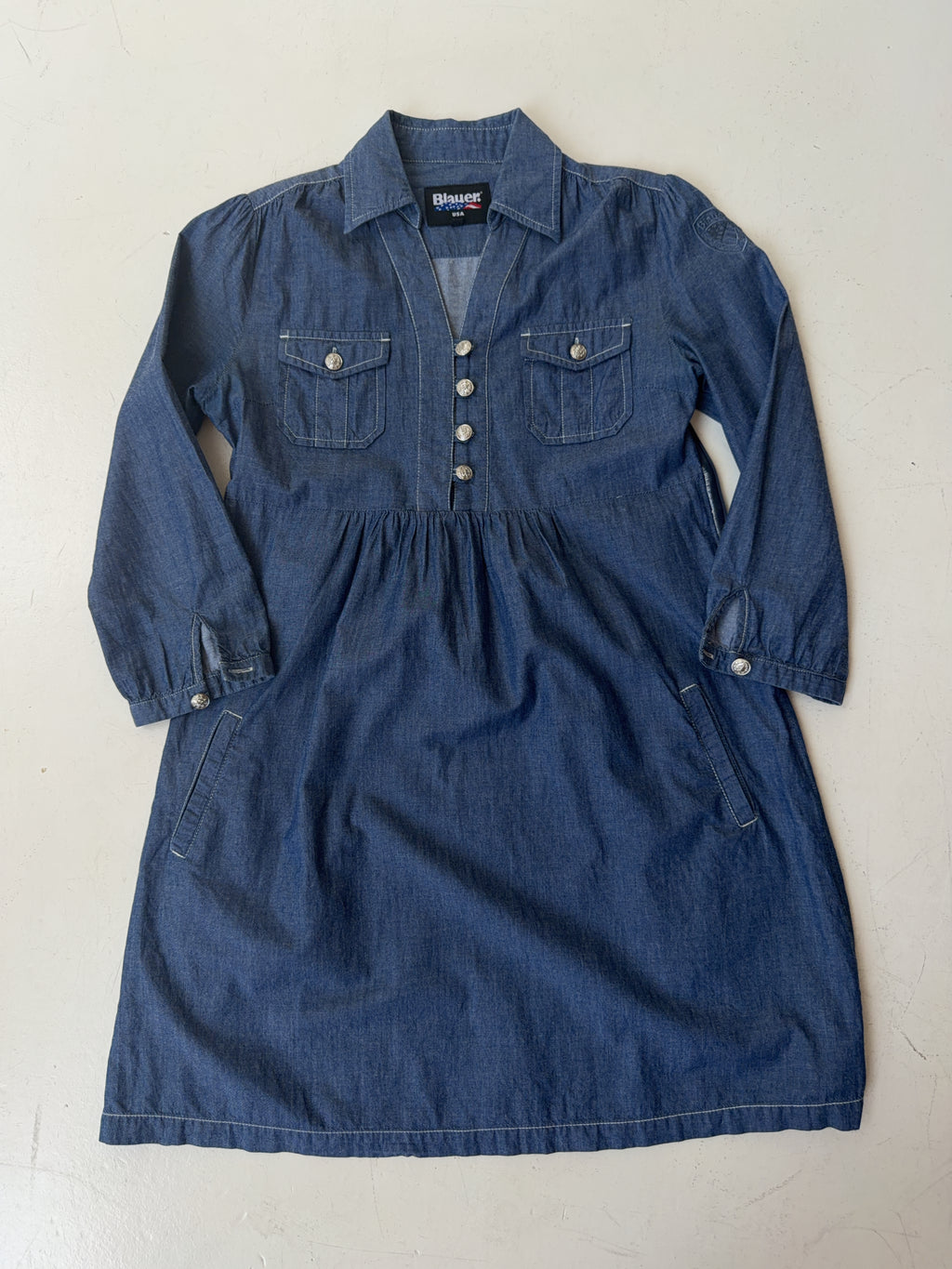 Vintage Blauer Denim Dress (M)